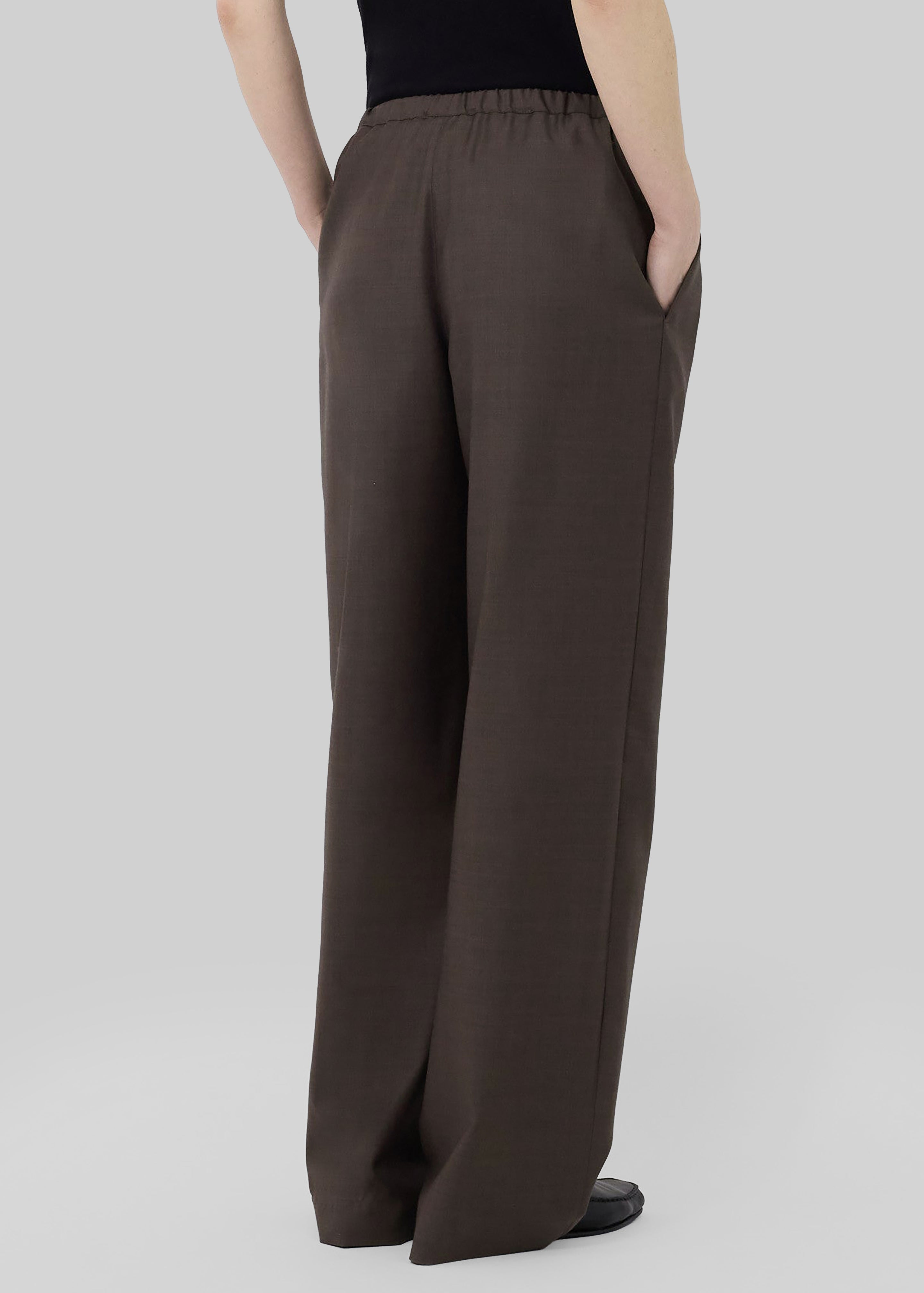 Loulou de Saison Cove LDS Wide Pants - Brown Melange - 8