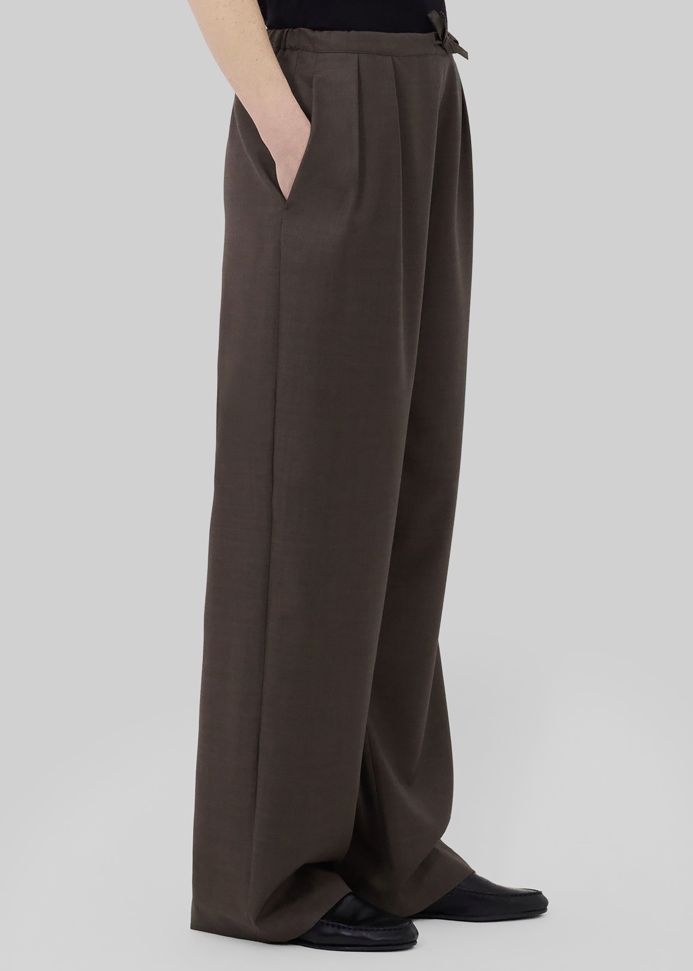 Loulou de Saison Cove LDS Wide Pants - Brown Melange - 7