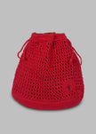 The Frankie Shop Crochet Pouch Bag - Red