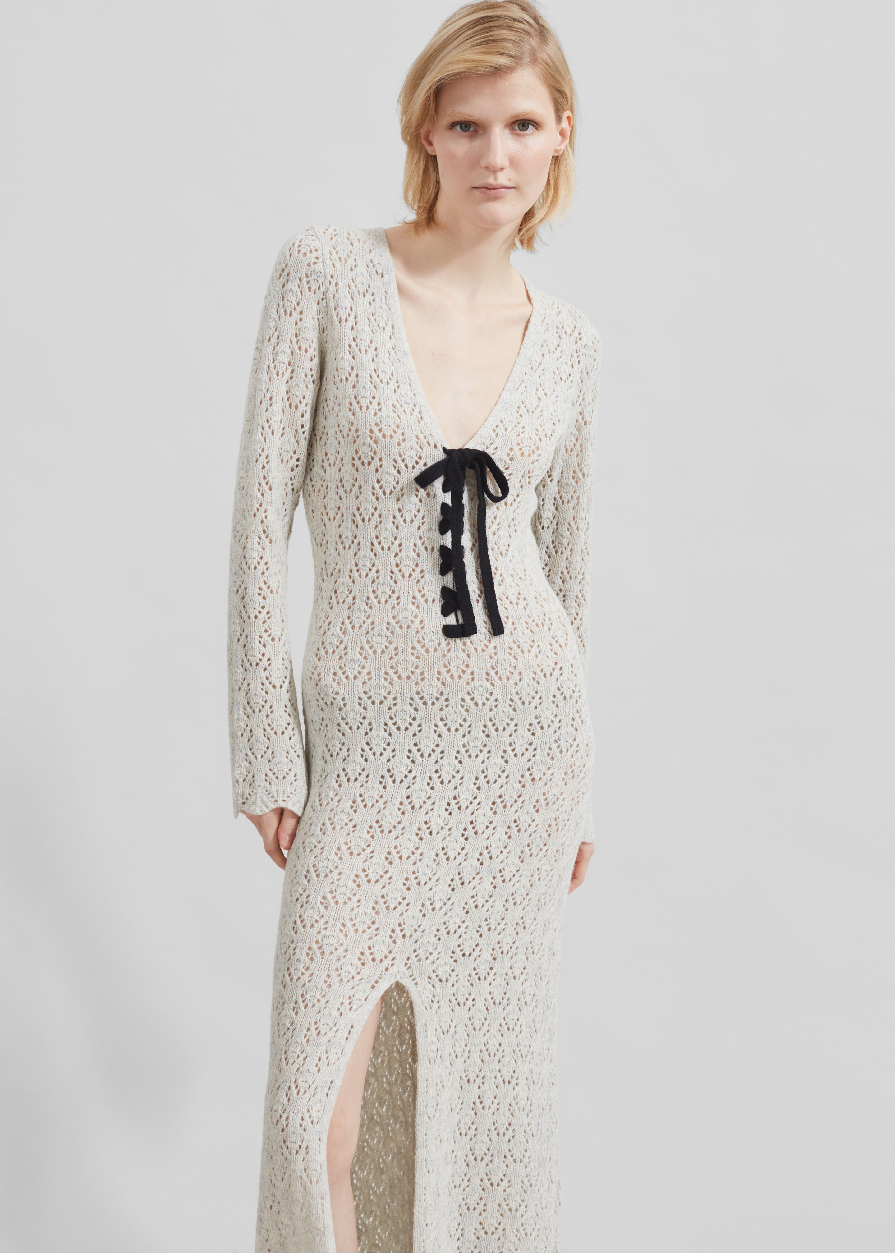 The Garment Canada Crochet Maxi Dress - Oatmeal - 4