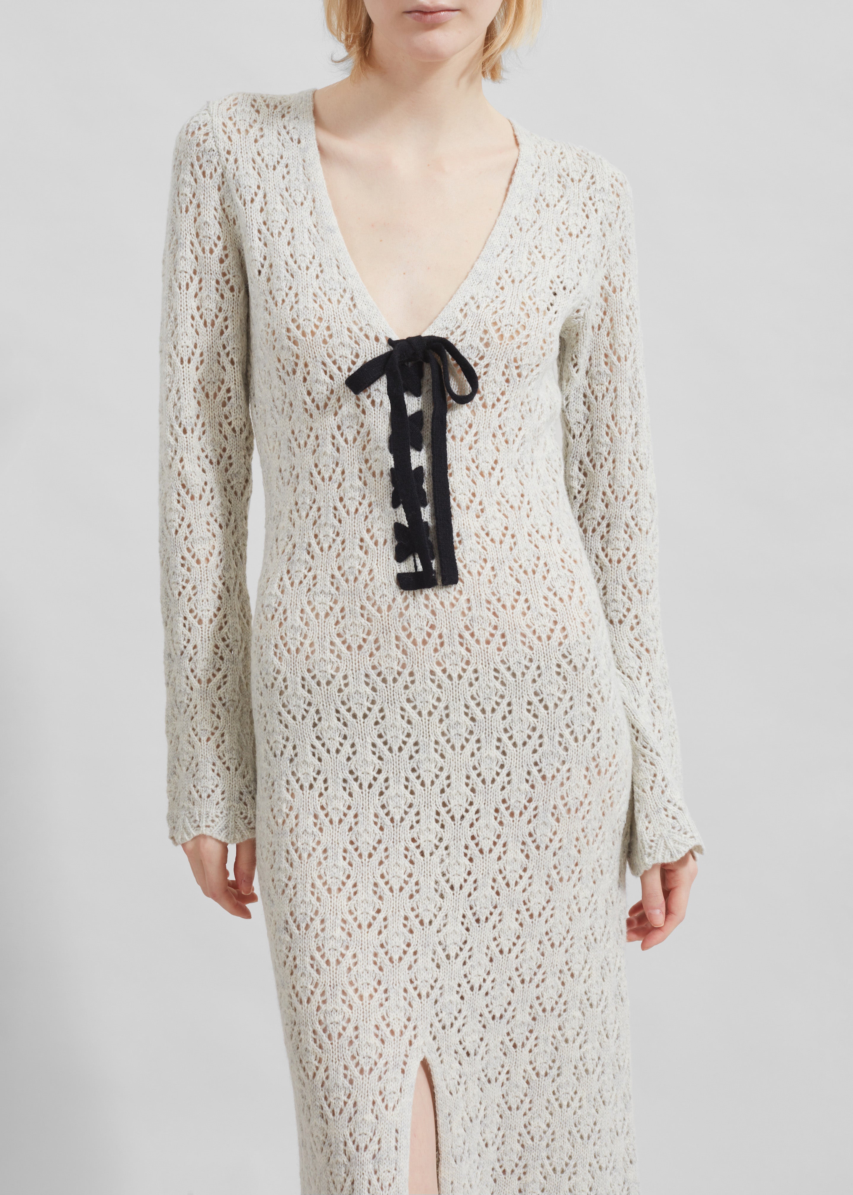 The Garment Canada Crochet Maxi Dress - Oatmeal - 3