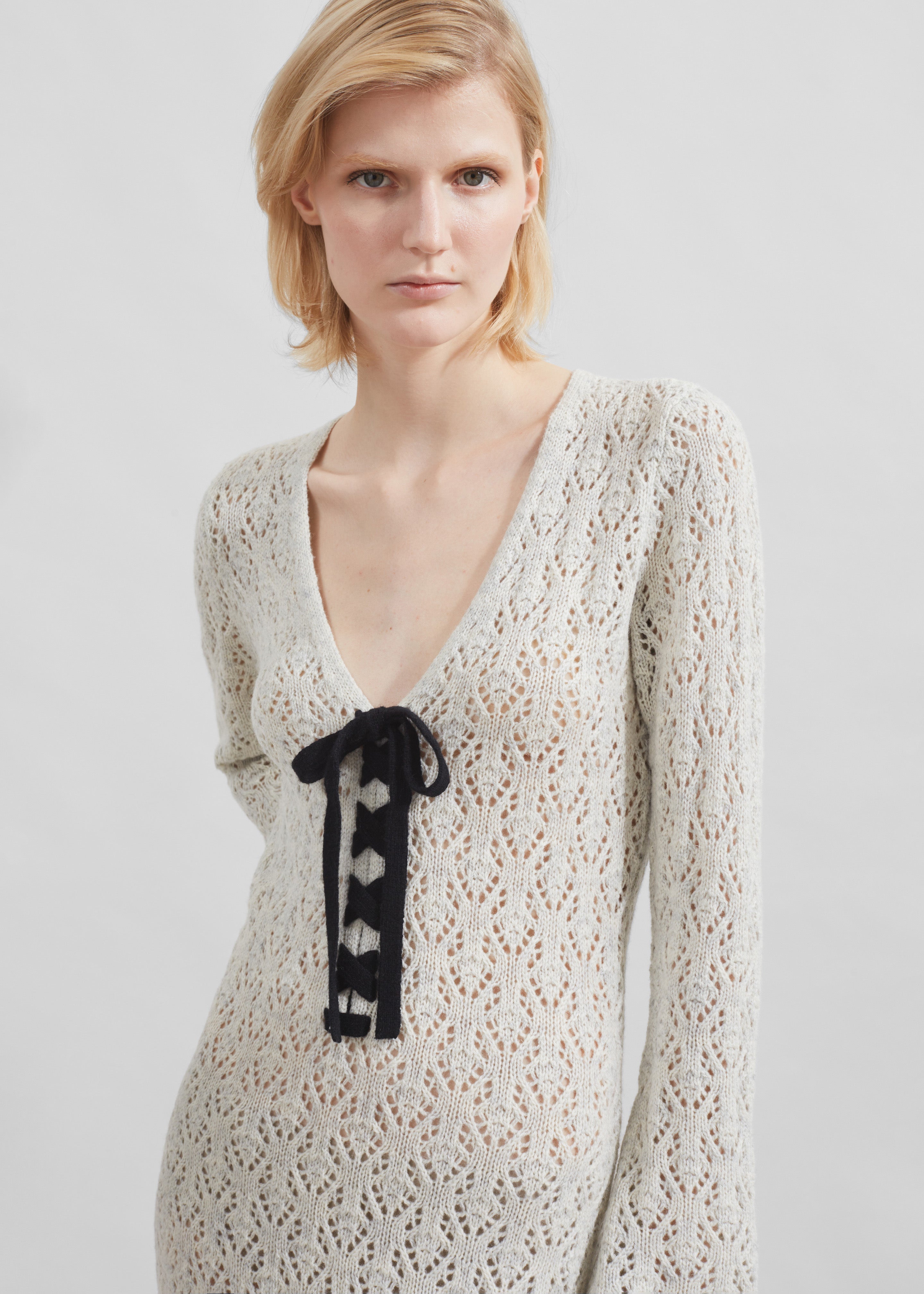 The Garment Canada Crochet Maxi Dress - Oatmeal - 5