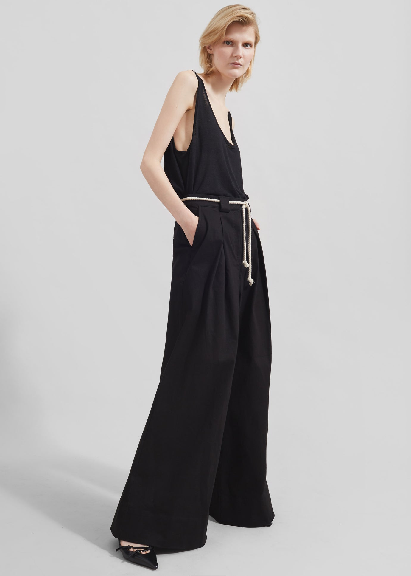 The Garment Cassano Wide Pants - Black - 1