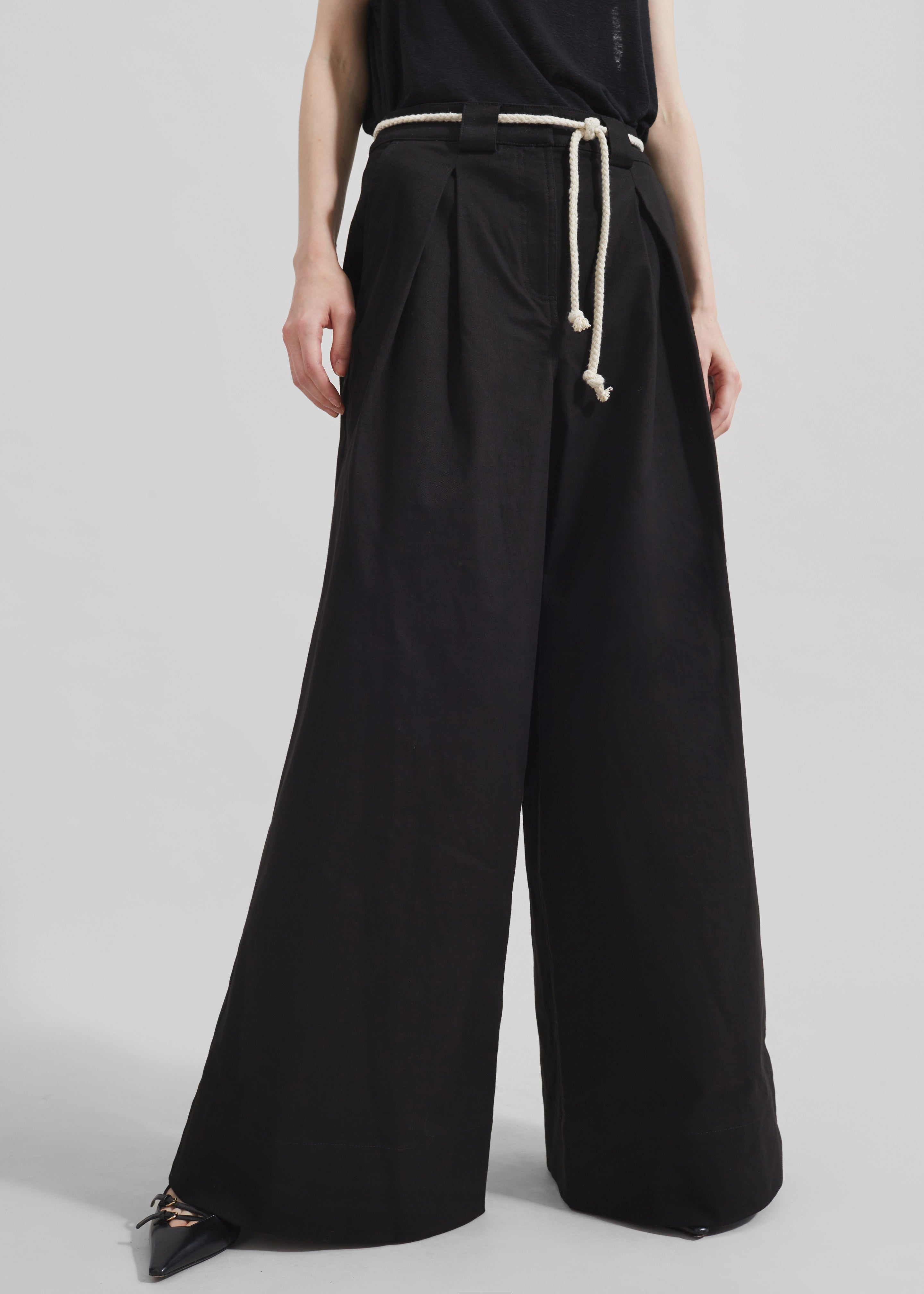 The Garment Cassano Wide Pants - Black - 1