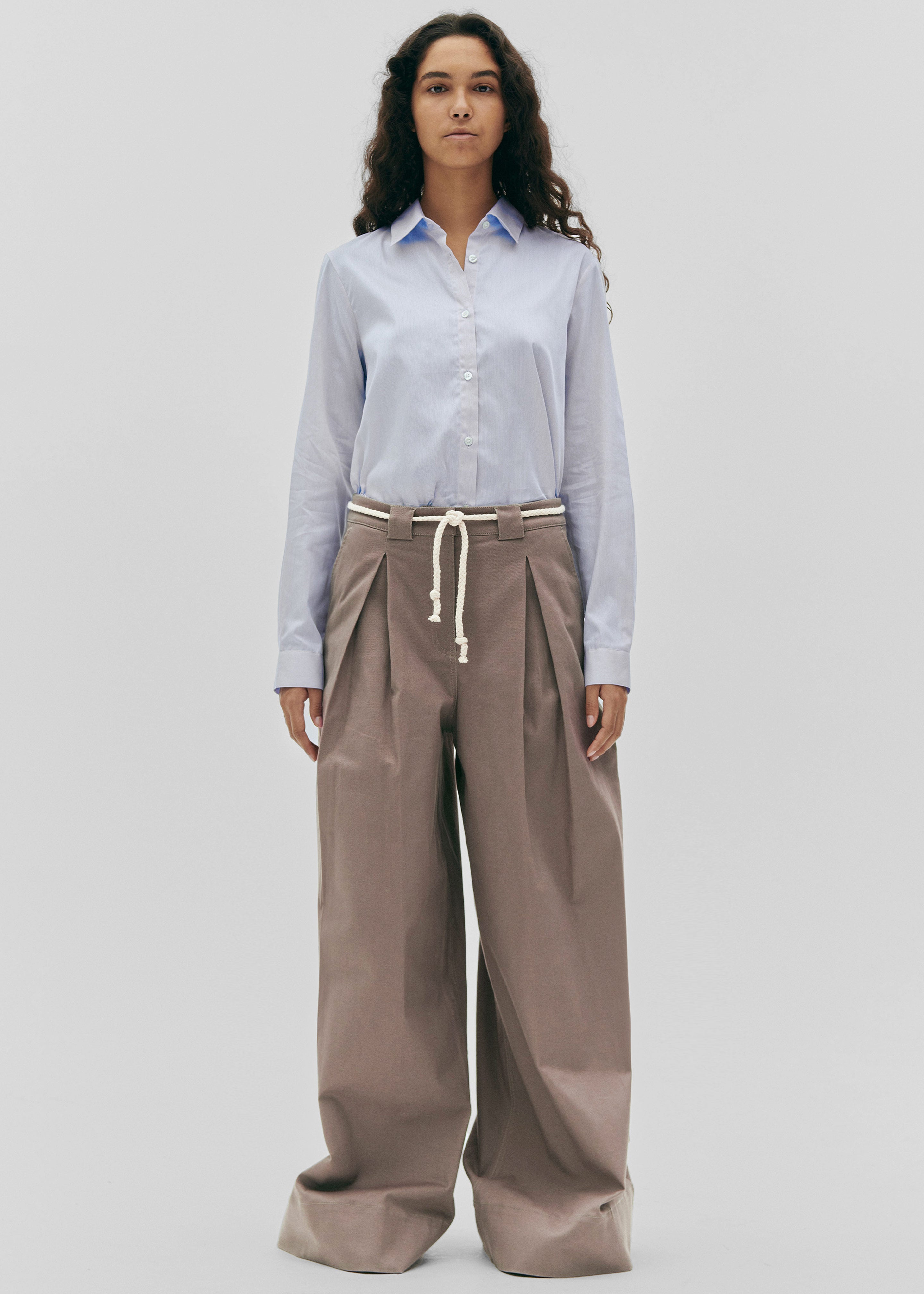 The Garment Cassano Wide Pants - Smoke - 3