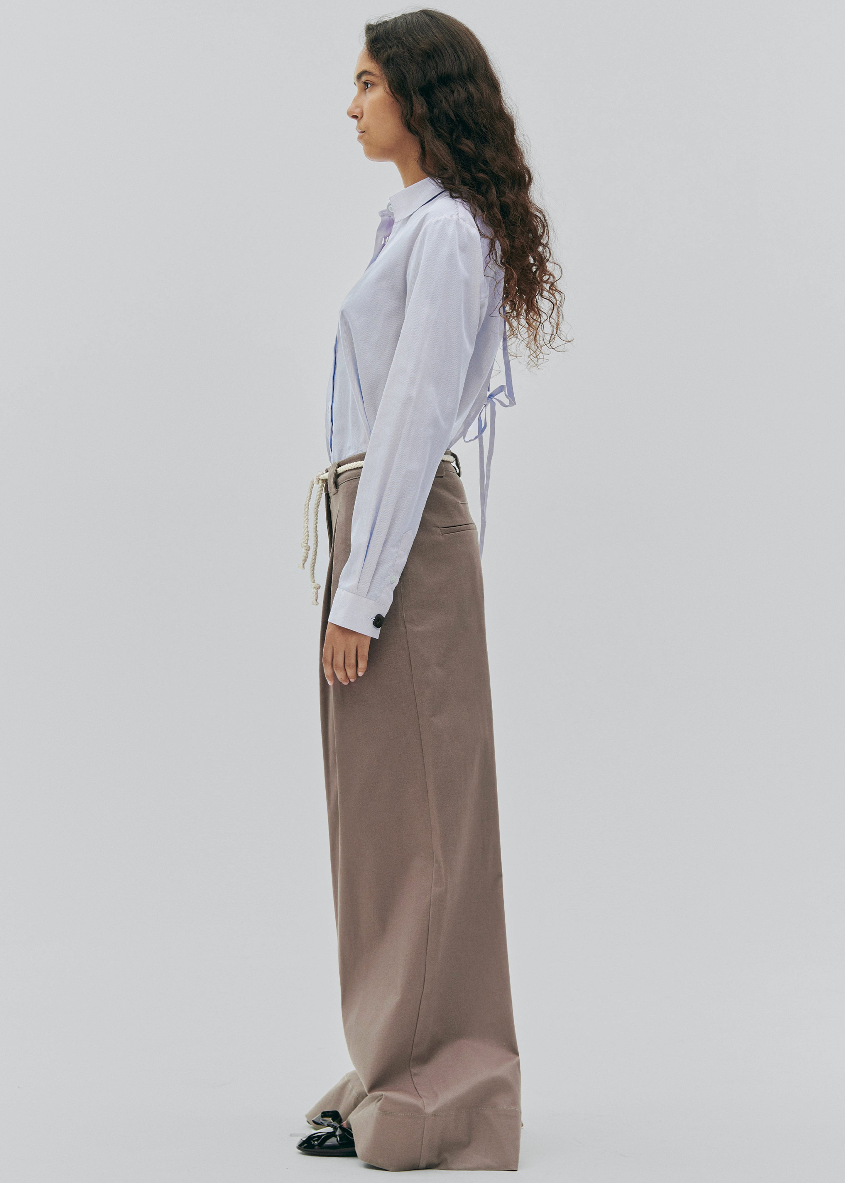 The Garment Cassano Wide Pants - Smoke - 5