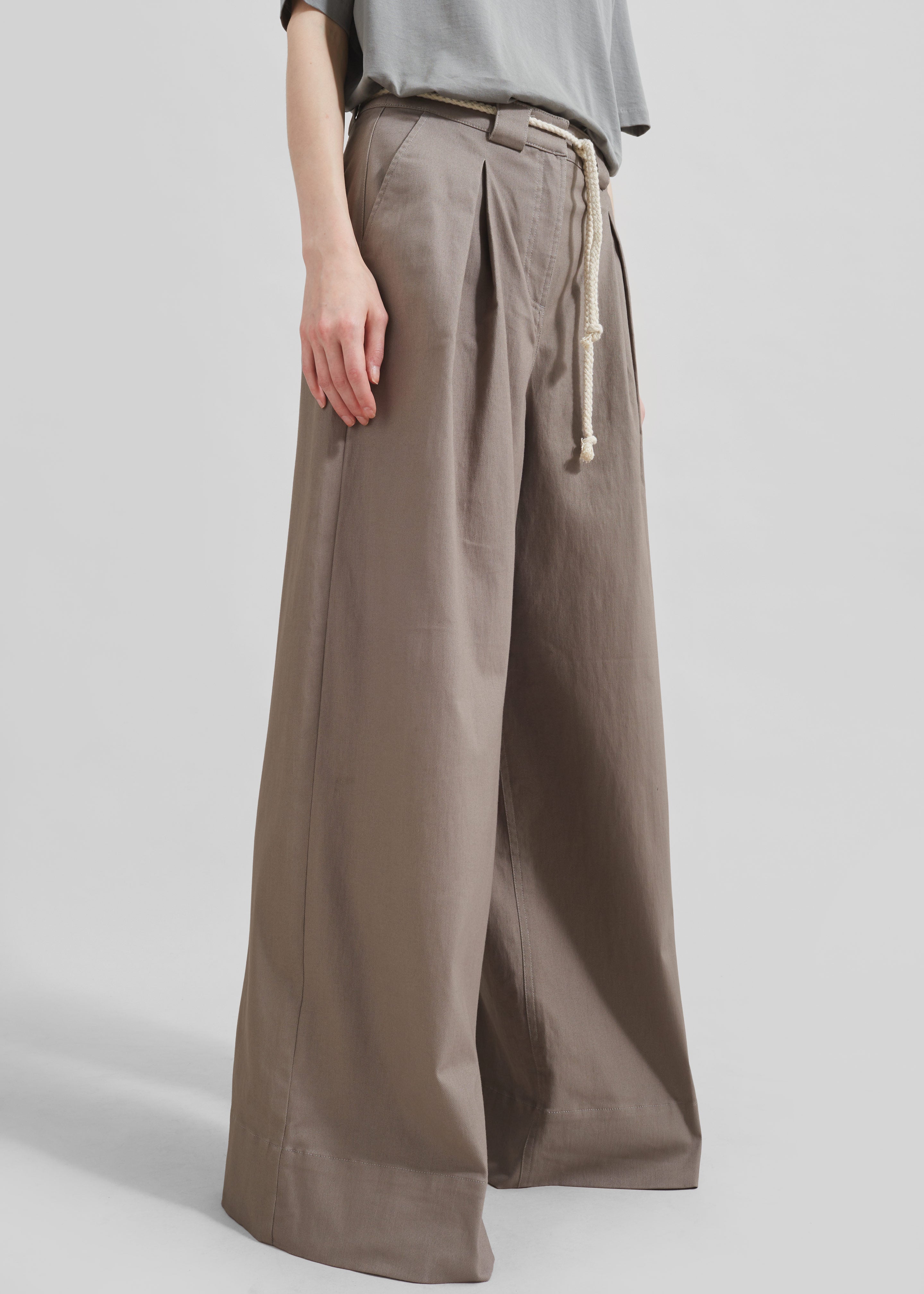 The Garment Cassano Wide Pants - Smoke - 2