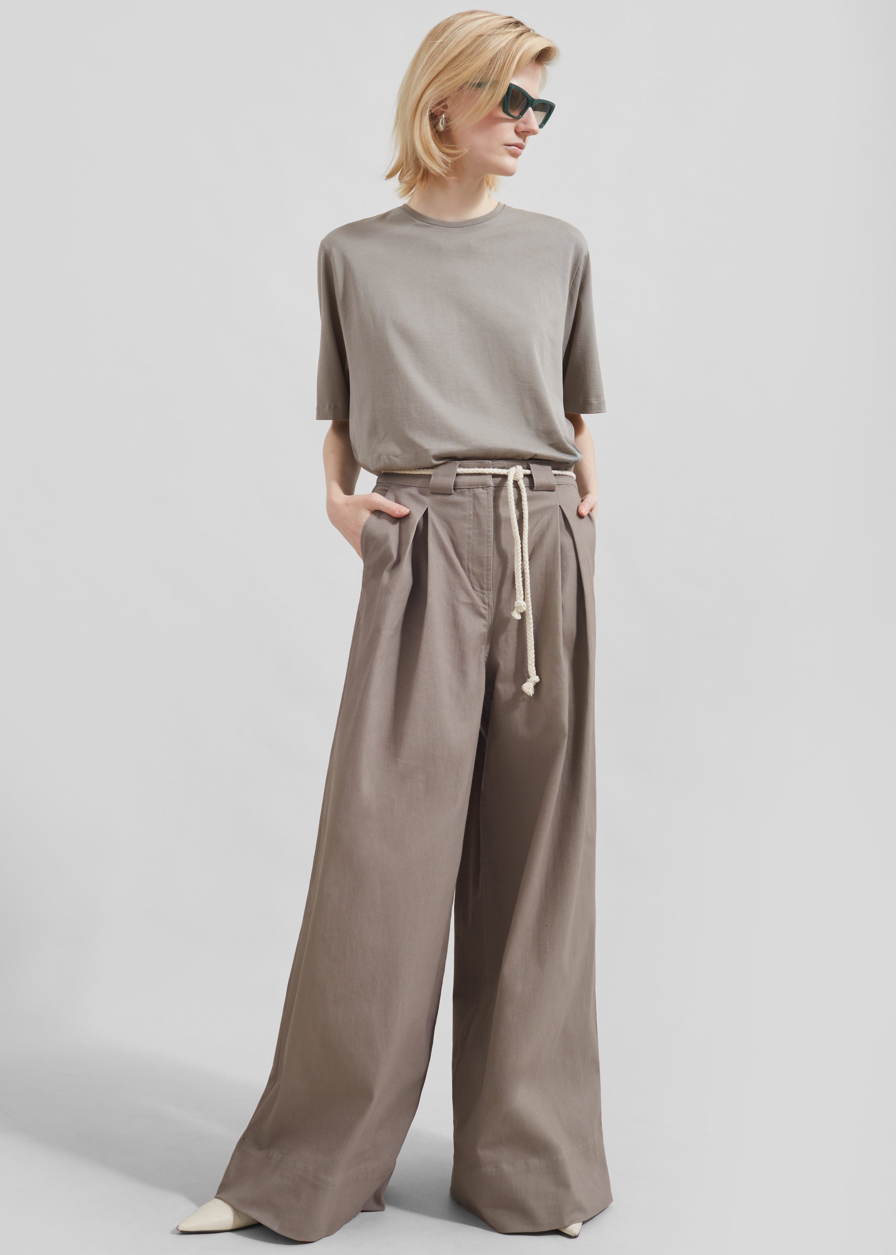 The Garment Cassano Wide Pants - Smoke - 1