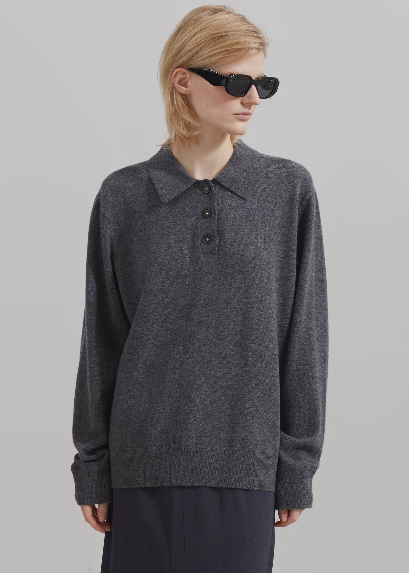 The Garment Como Polo - Grey Melange