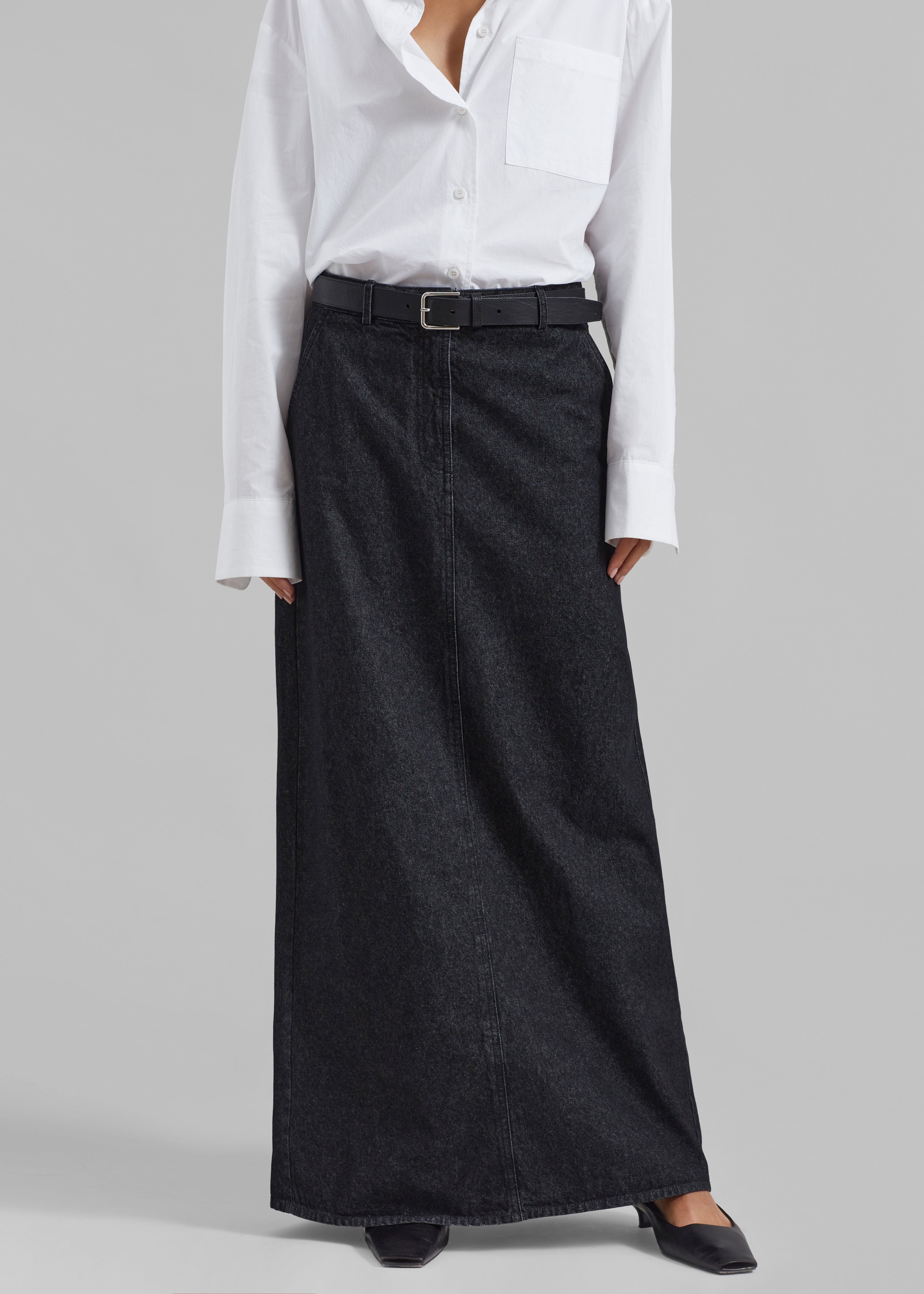 The Garment Eclipse Skirt - Dark Grey Melange