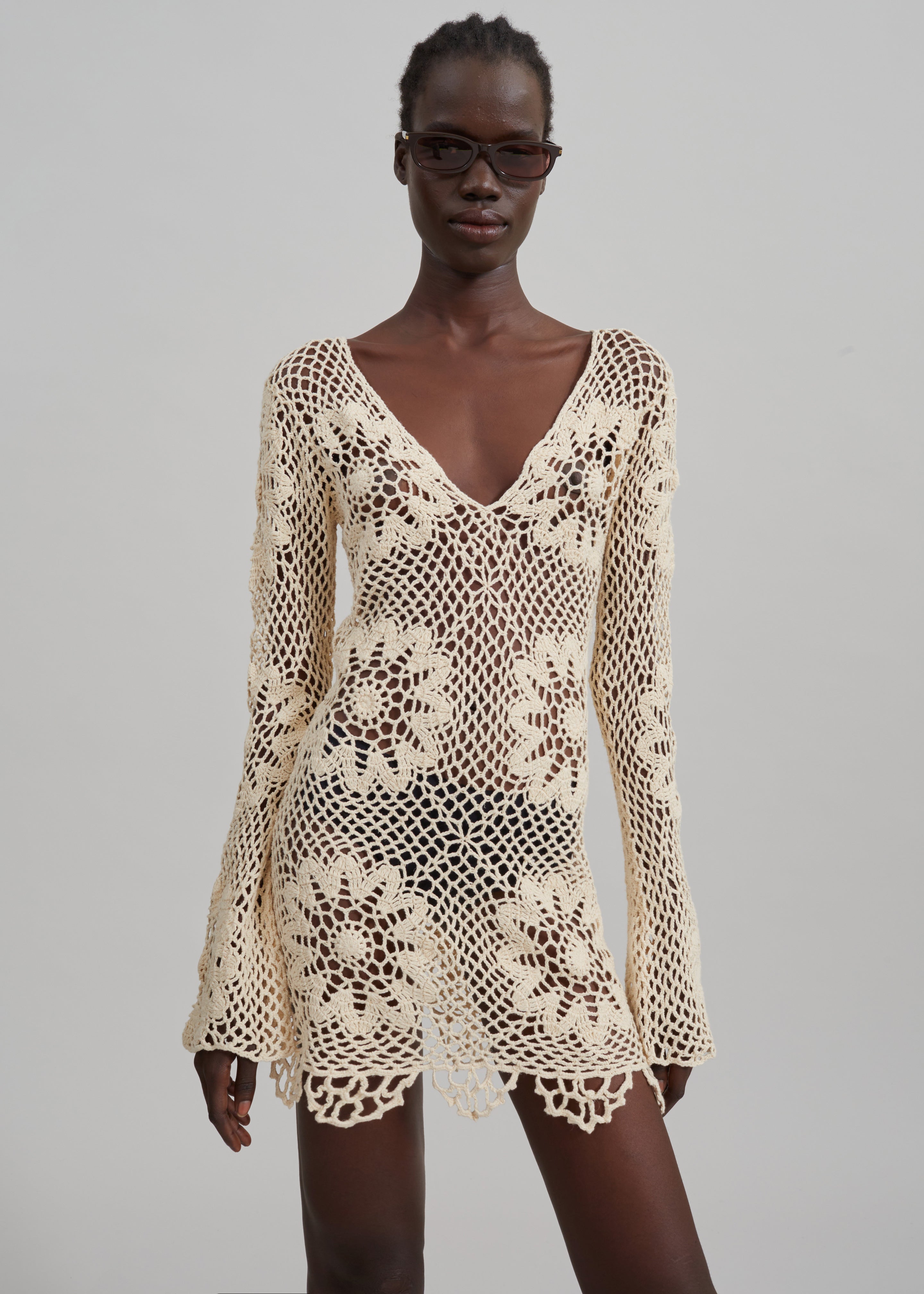 The Garment Egypt Short Crochet Dress - Bone - 2