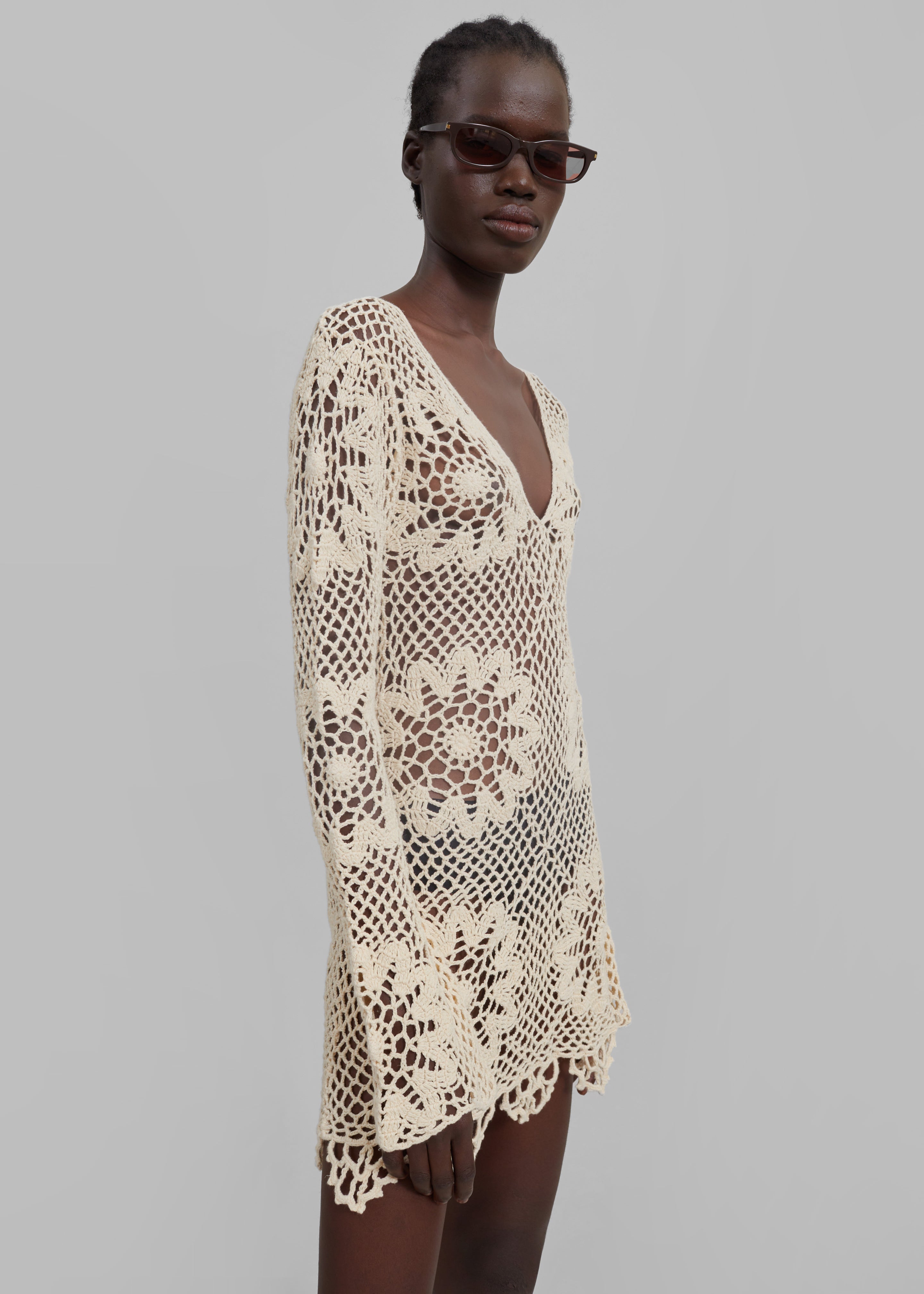 The Garment Egypt Short Crochet Dress - Bone - 4