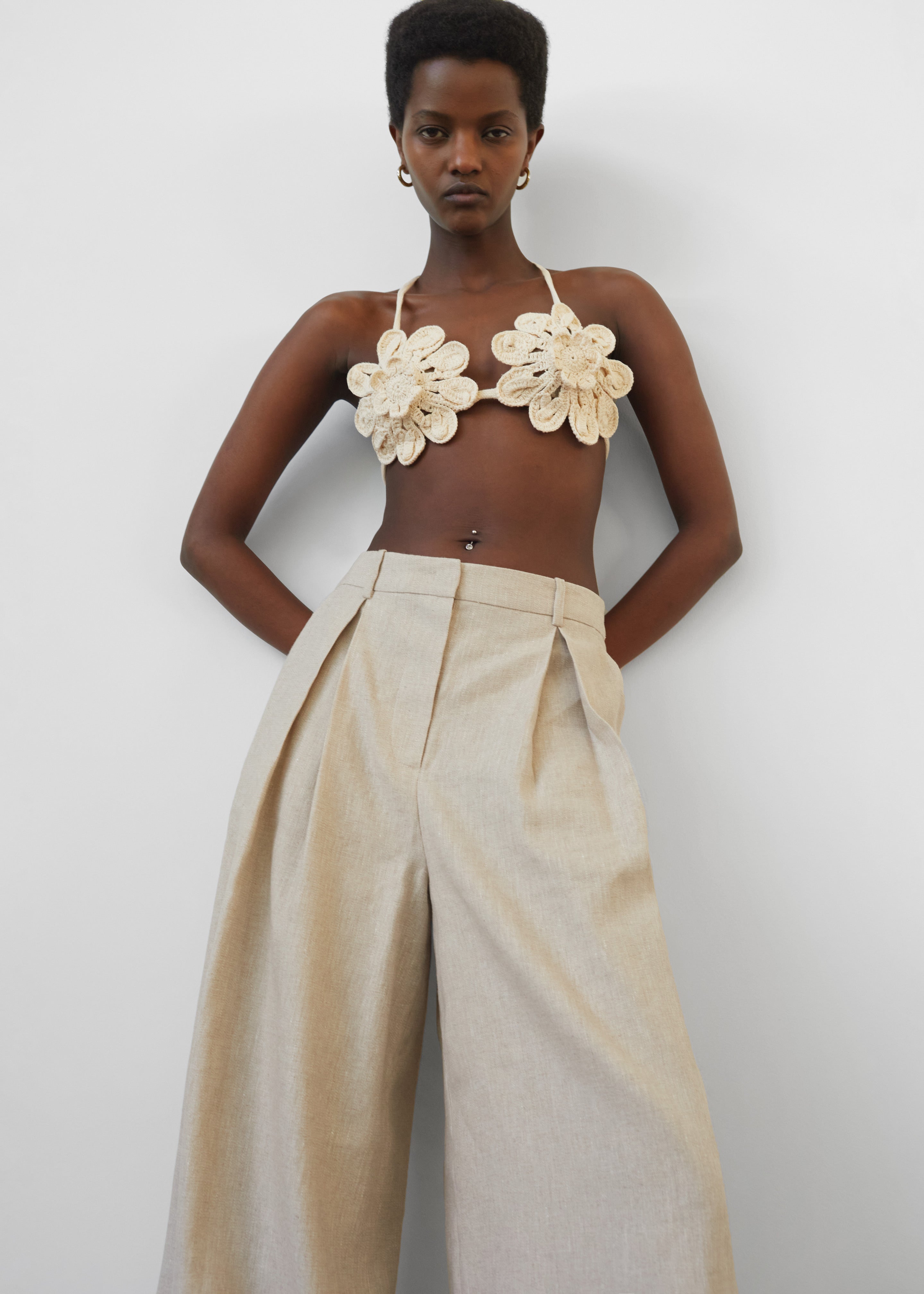 The Garment Lino Wide Leg Trousers - Linen – The Frankie Shop