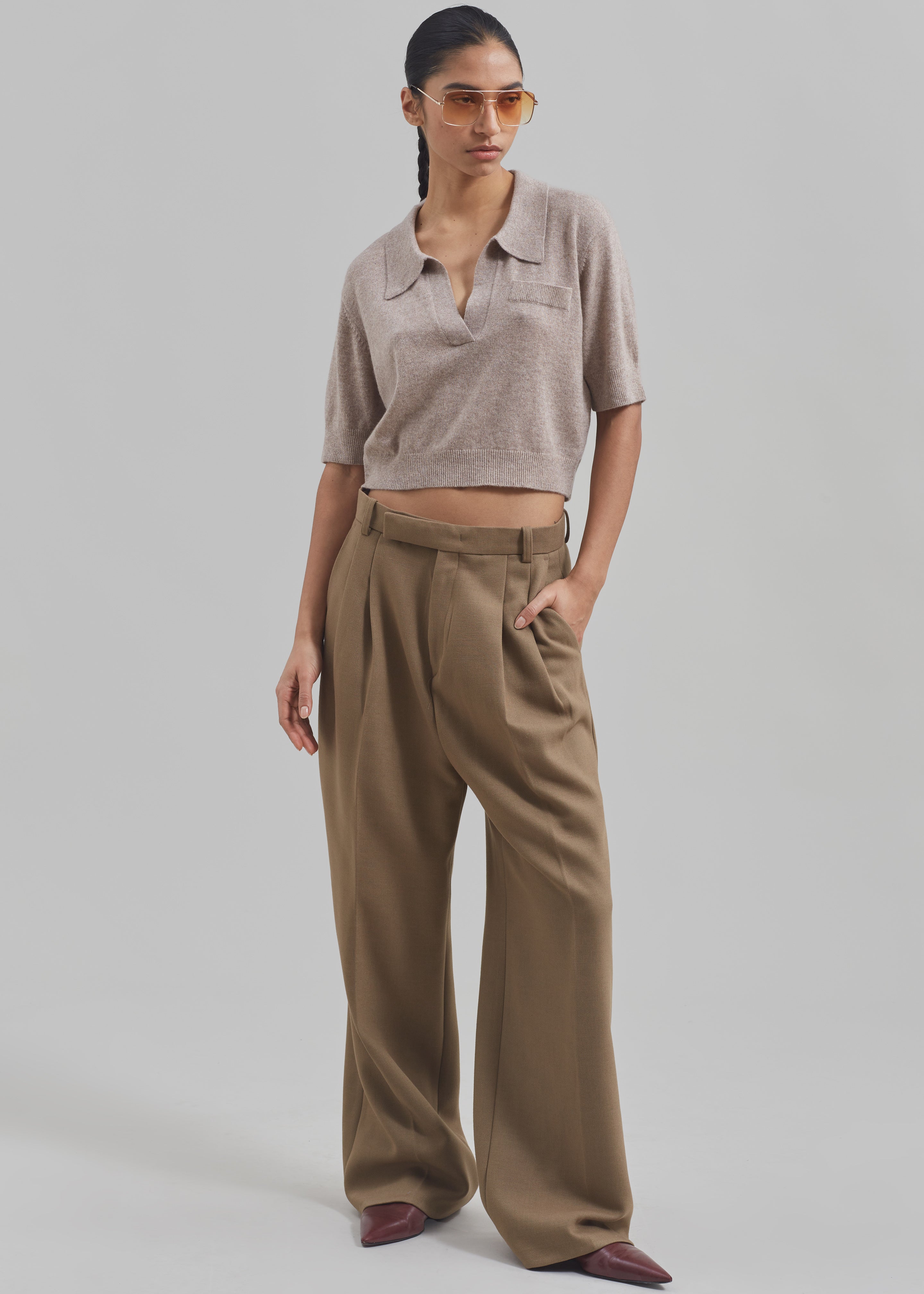 The Garment Piemonte Cropped Sweater - Toast - 6
