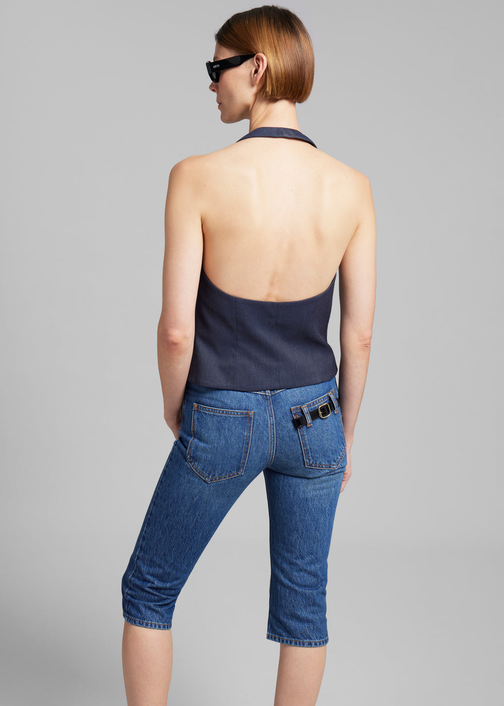 The Garment Pluto Halterneck Vest - Blue Melange - 1