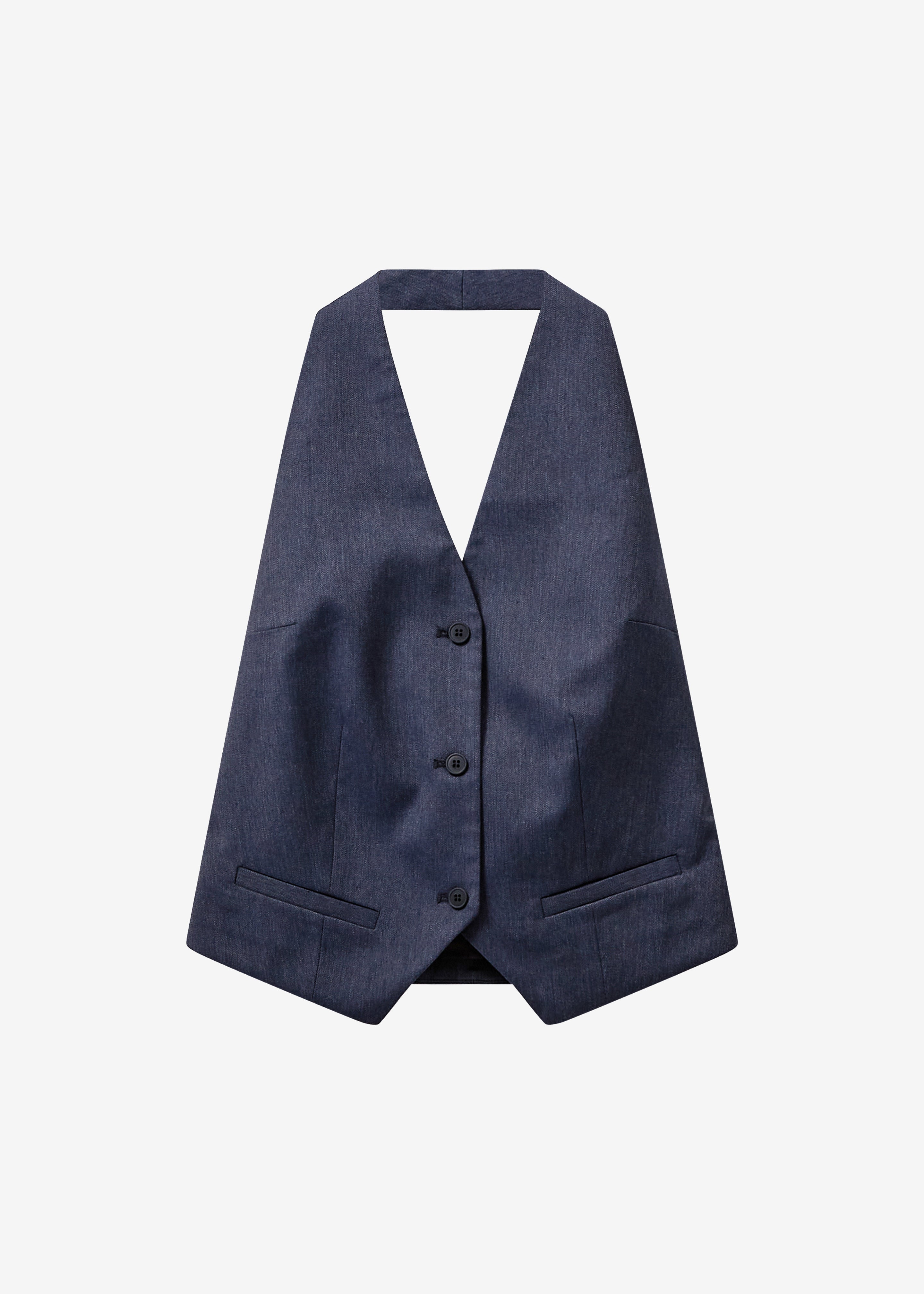 The Garment Pluto Halterneck Vest - Blue Melange - 8