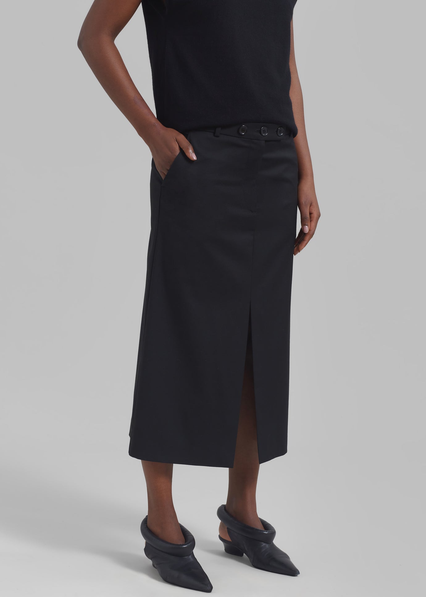 The Garment Pluto Skirt - Black - 1