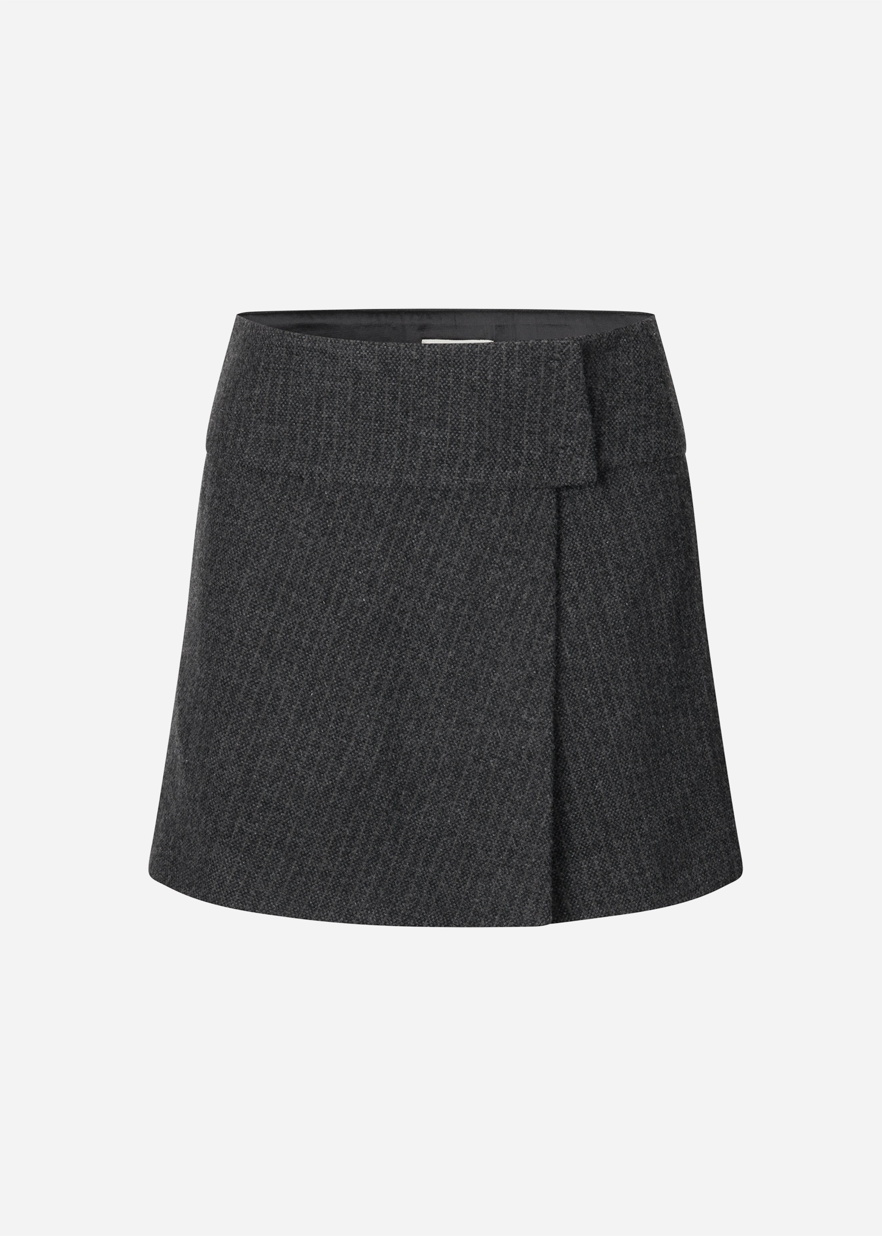 The Garment Porto Mini Skirt - Pinstriped Grey Melange - 9