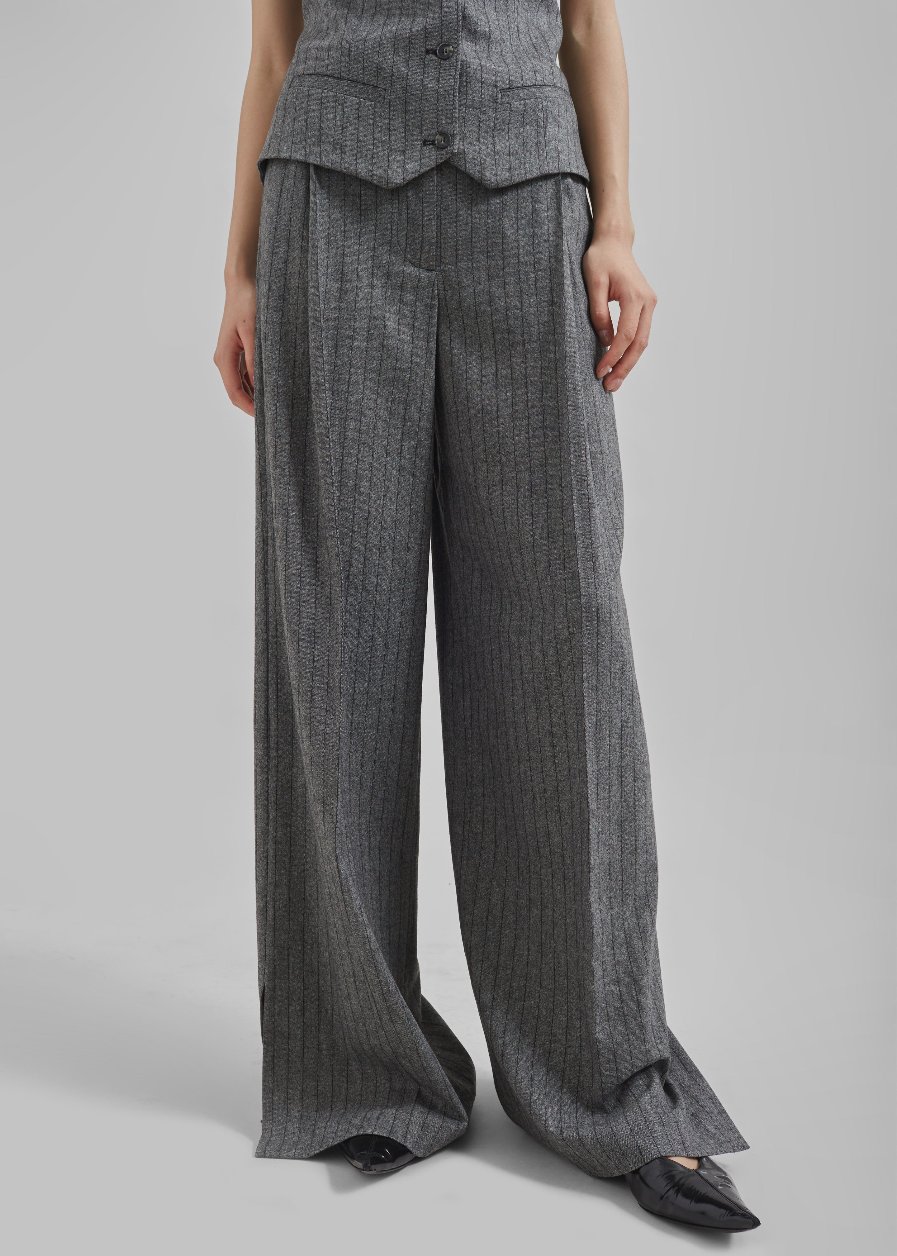 The Garment Tilda Pants - Grey/Black Stripe - 5