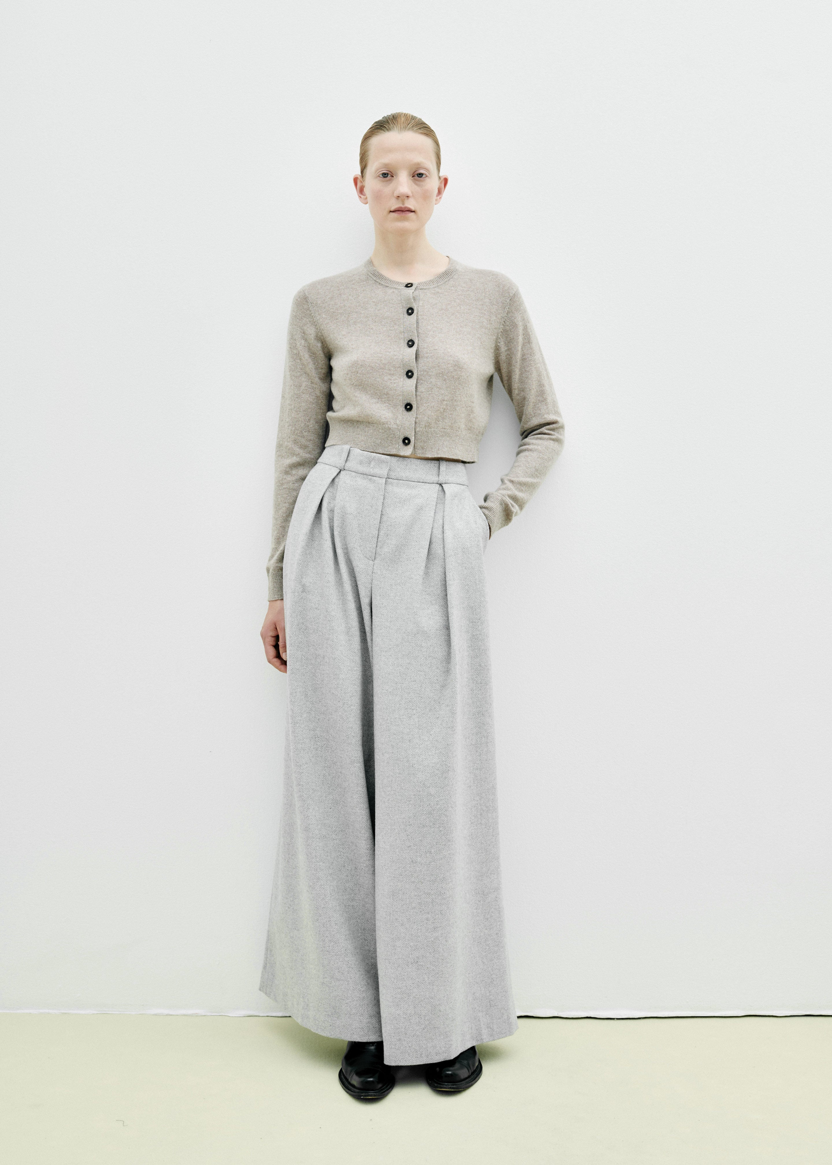 The Garment Trento Pants - Heather Grey Herringbone