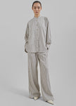 The Garment Vence Shirt - Cream/Grey Stripe