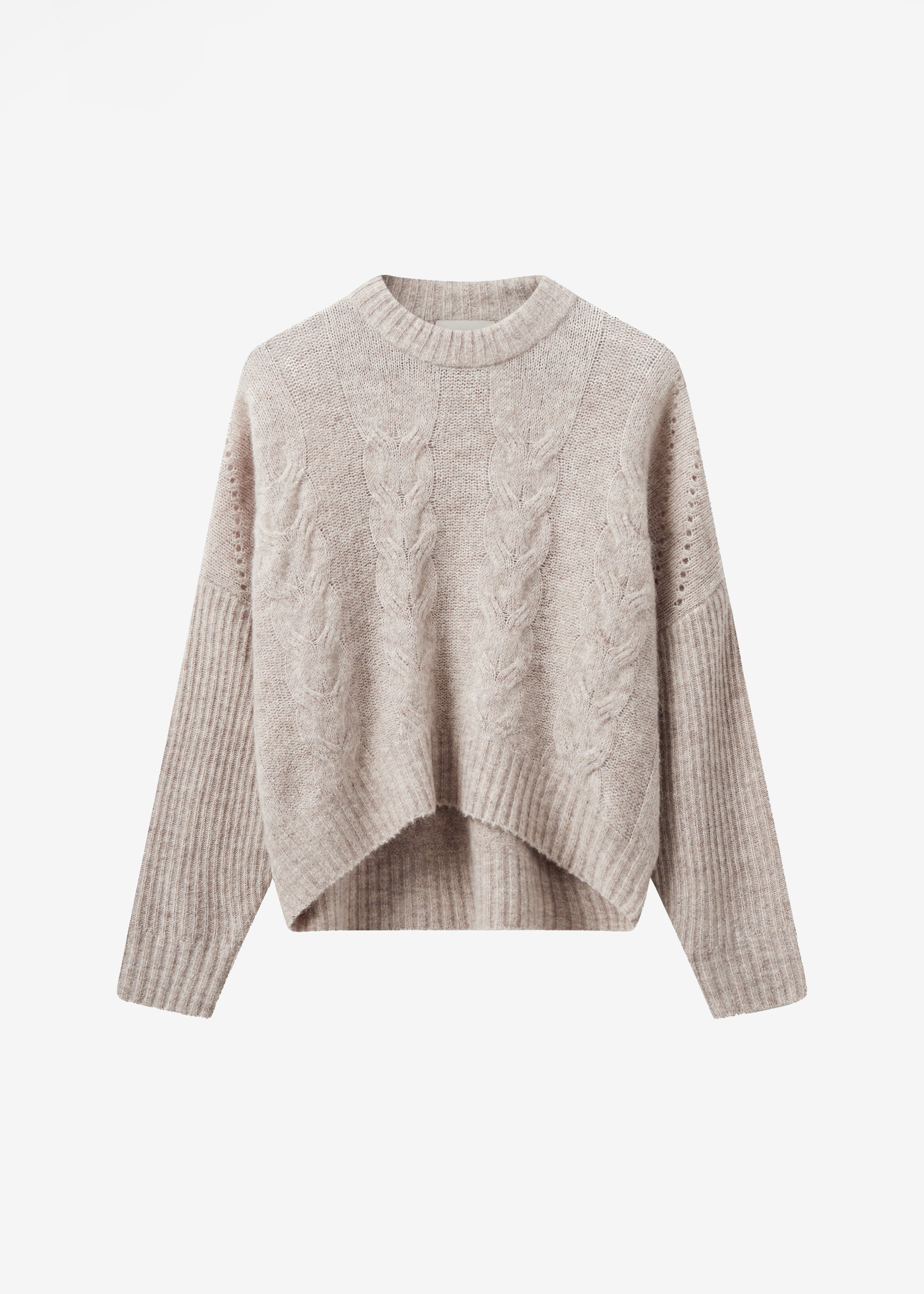 The Garment Verbier Boxy Cable Sweater - Linen - 7