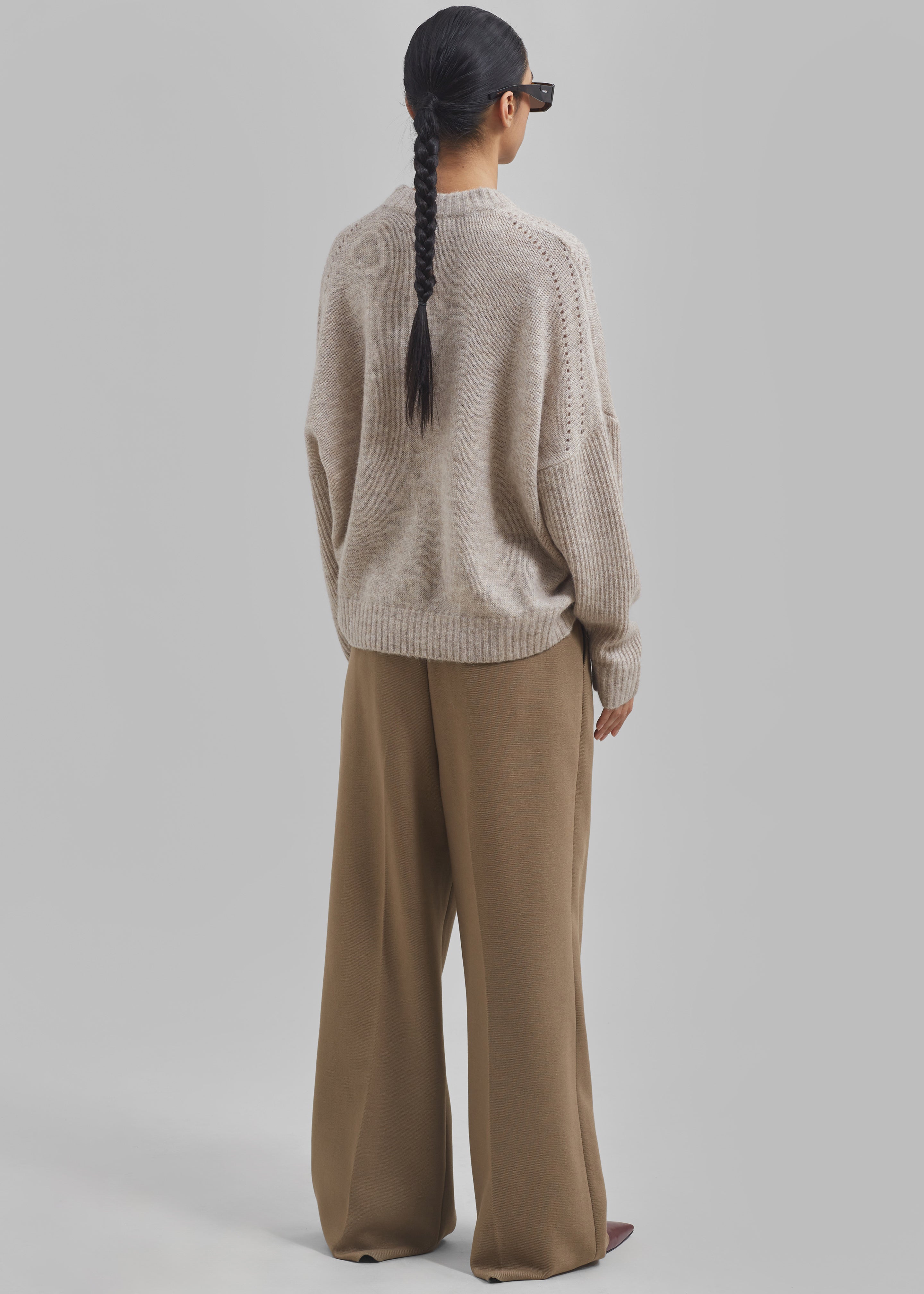 The Garment Verbier Boxy Cable Sweater - Linen - 6