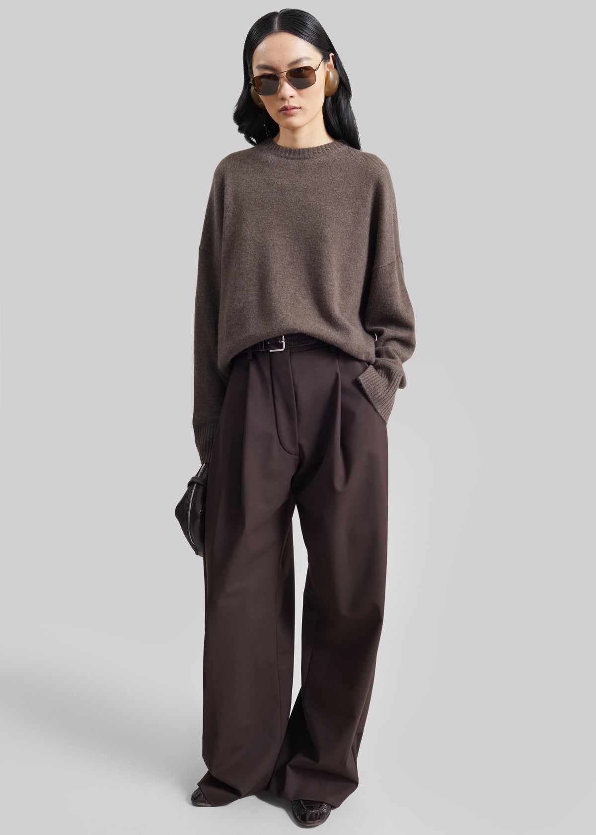 TheLatest Billie Wool Trousers - Brown - 1