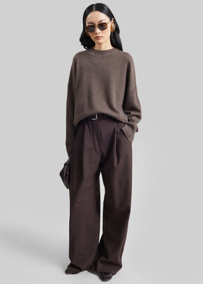 TheLatest Billie Wool Trousers - Brown