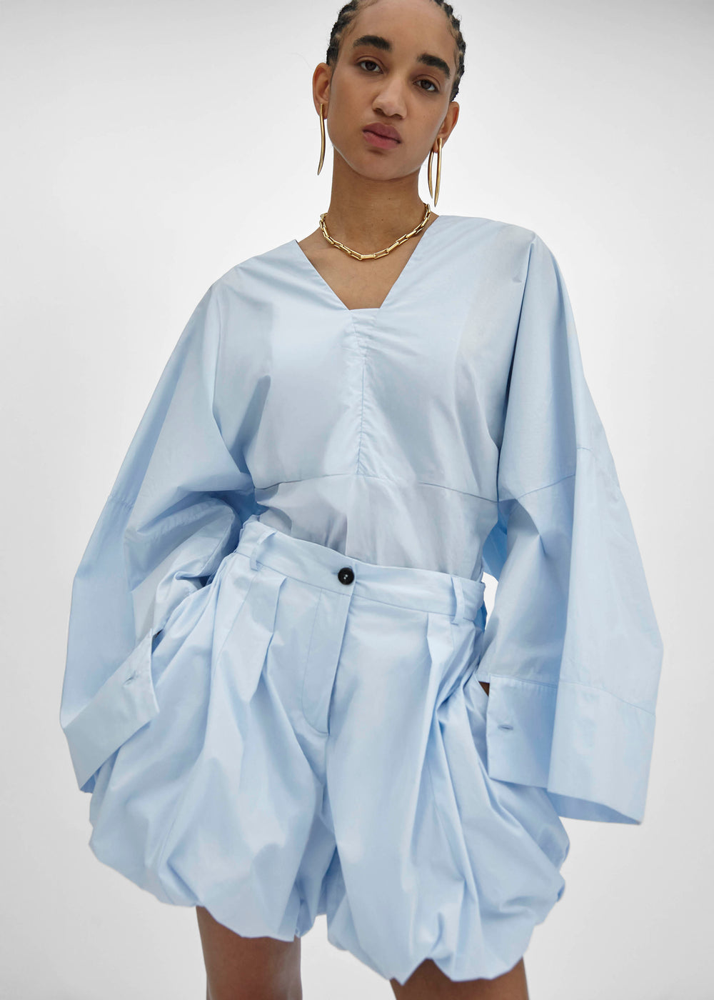 TheLatest Dafne Shorts - Light Blue