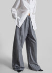 TheLatest Dora Pinstripe Wool Trousers - Light Grey