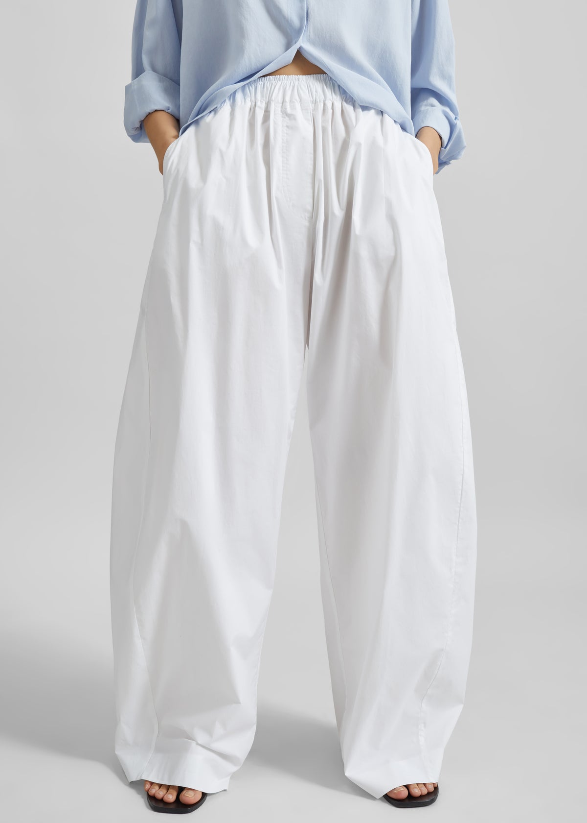 TheLatest Dora Poplin Trousers - White - 5