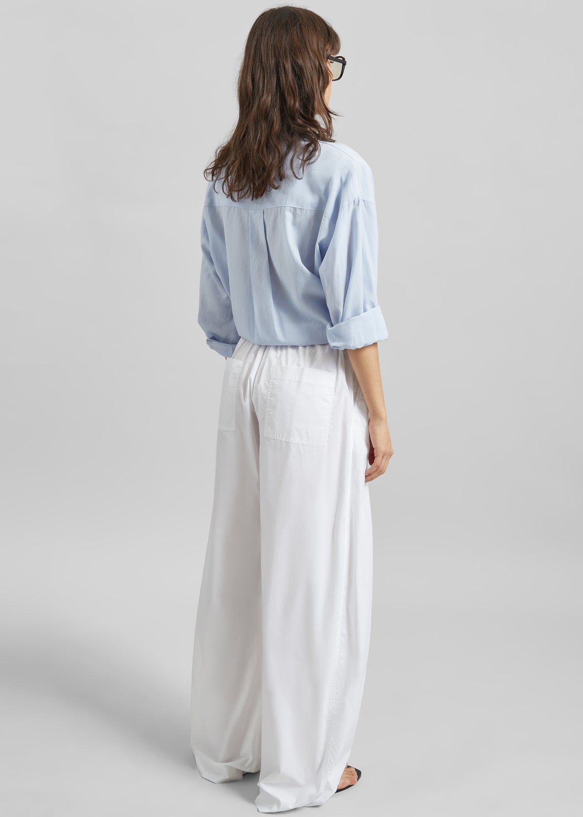 TheLatest Dora Poplin Trousers - White - 7