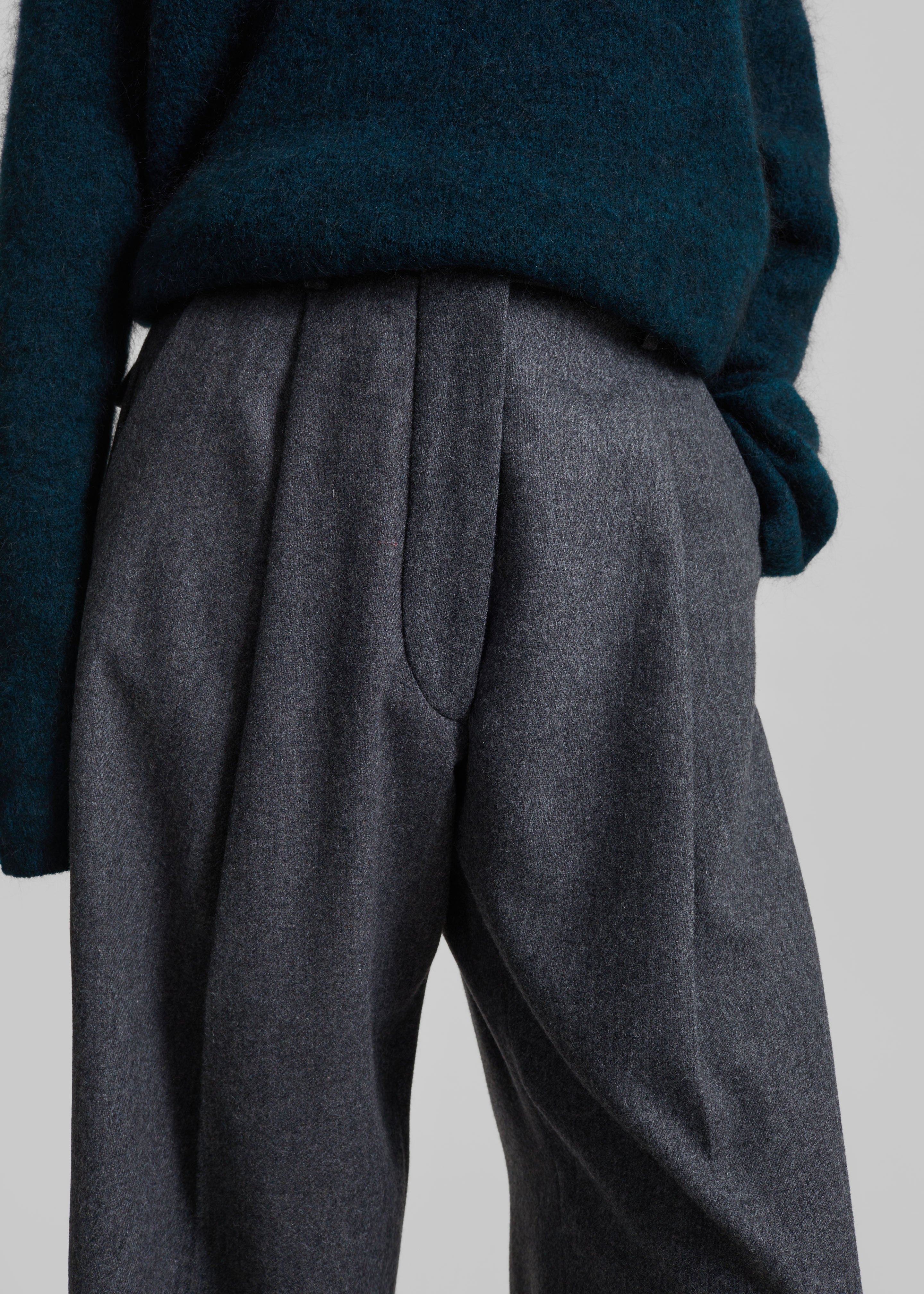 TheLatest Billie Wool Trousers - Dark Grey - 3