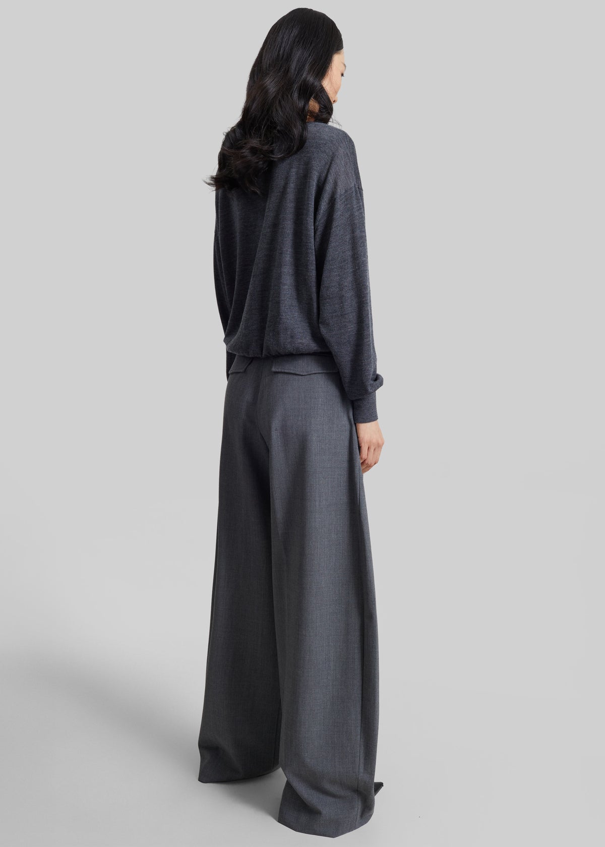 TheLatest Billie Wool Trousers - Grey Melange - 6