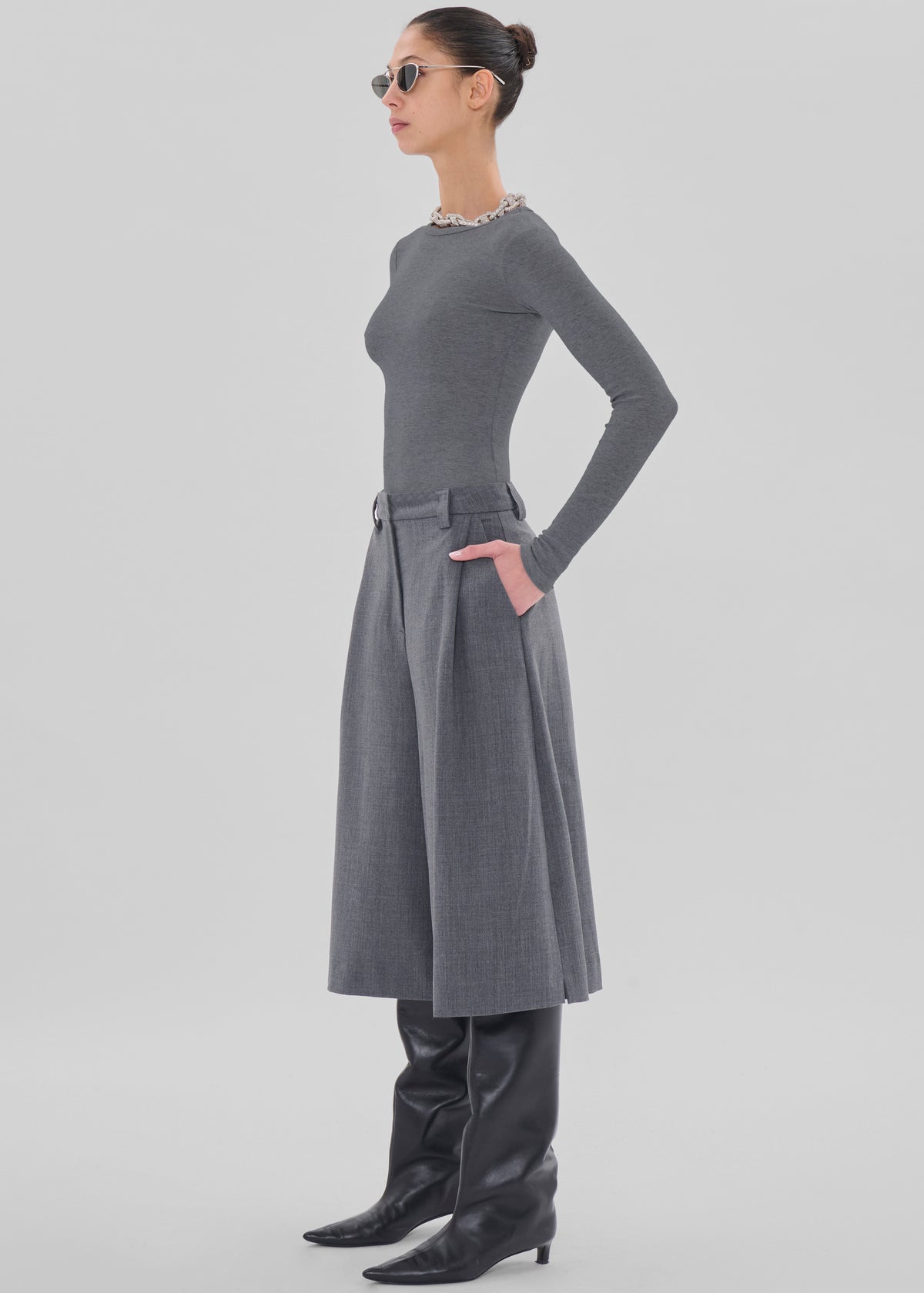 TheLatest E-Dakota Bermuda - Grey Melange