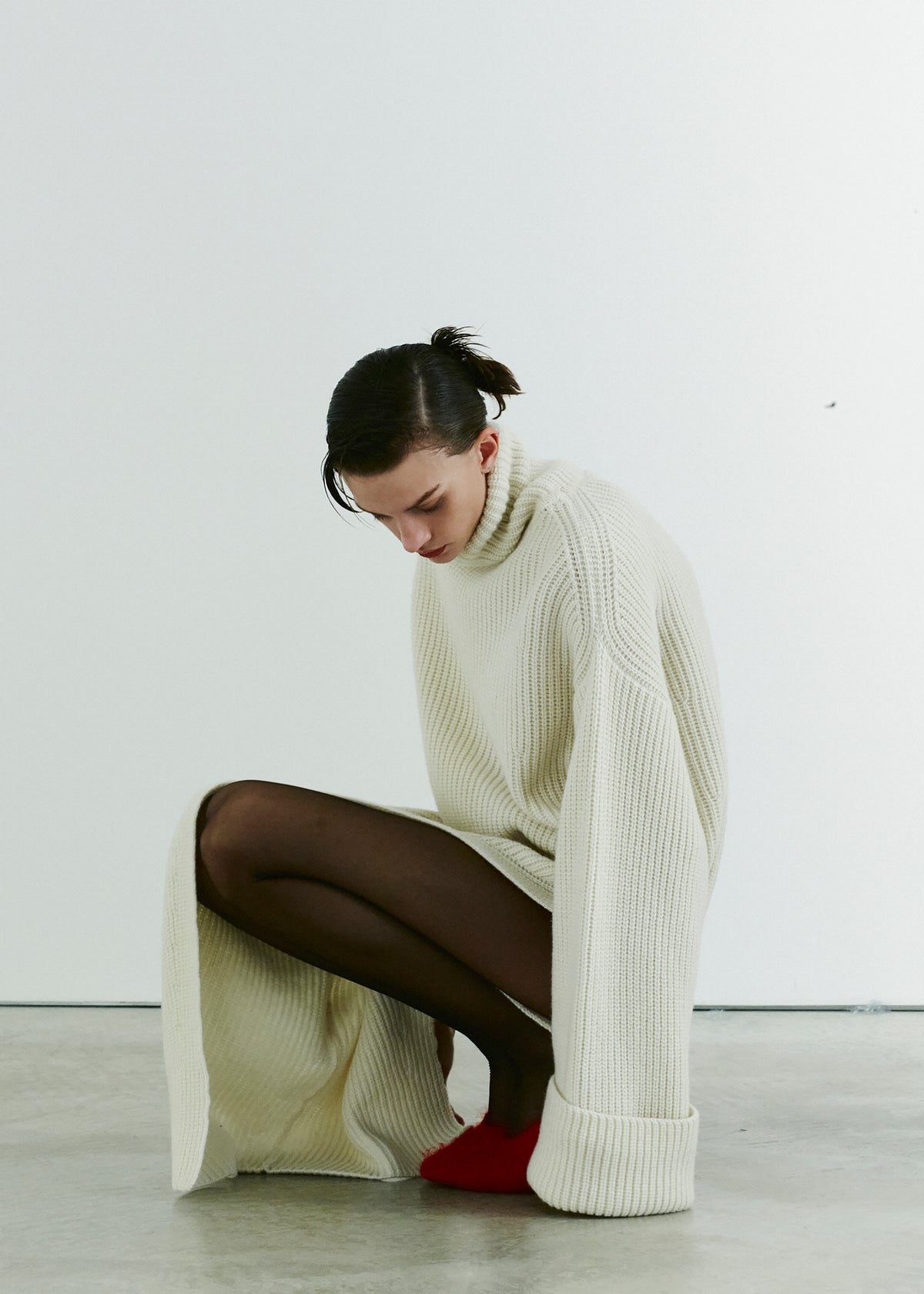 TheLatest Edith Long Knitwear - Off White