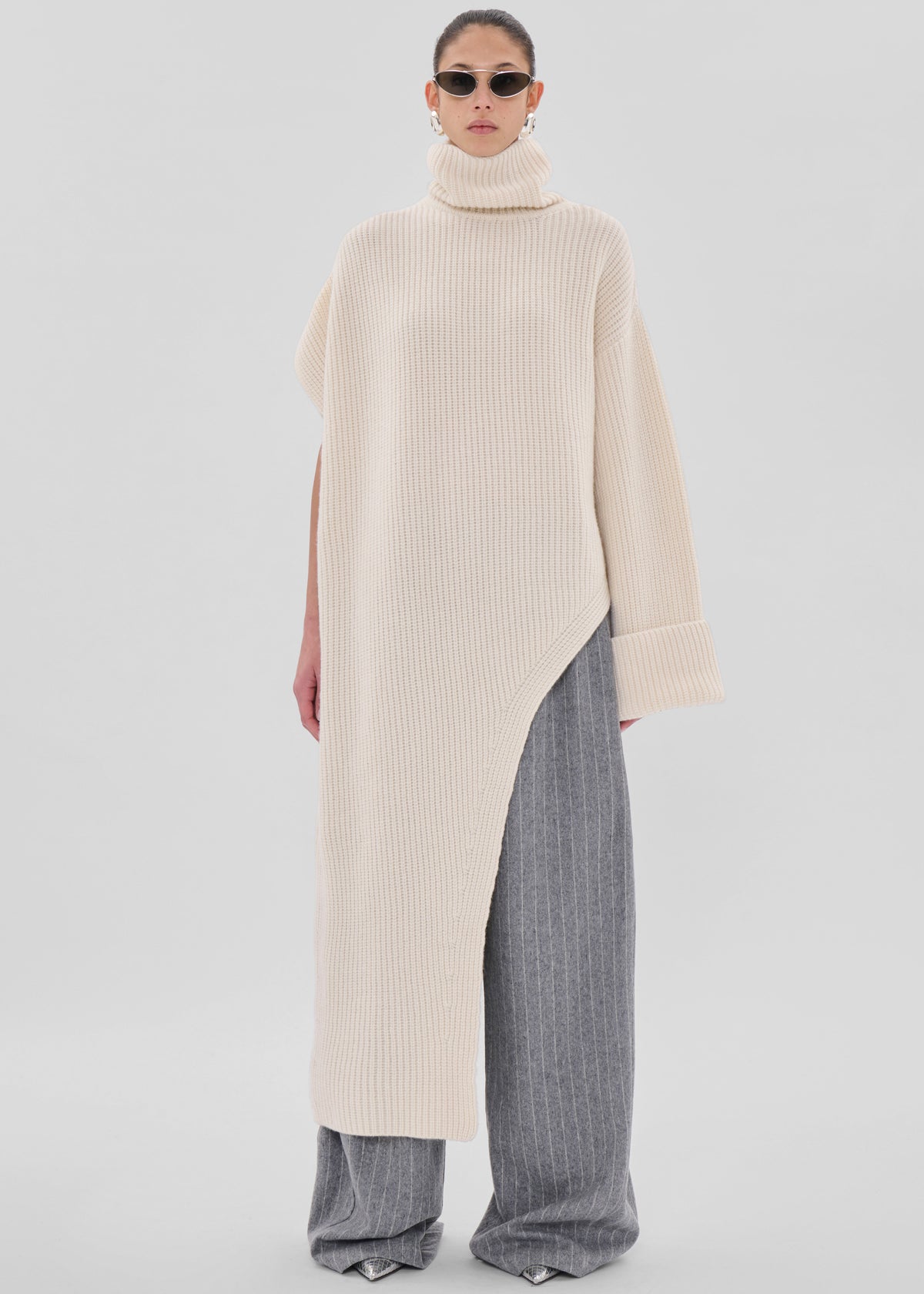 TheLatest Edith Long Knitwear - Off White