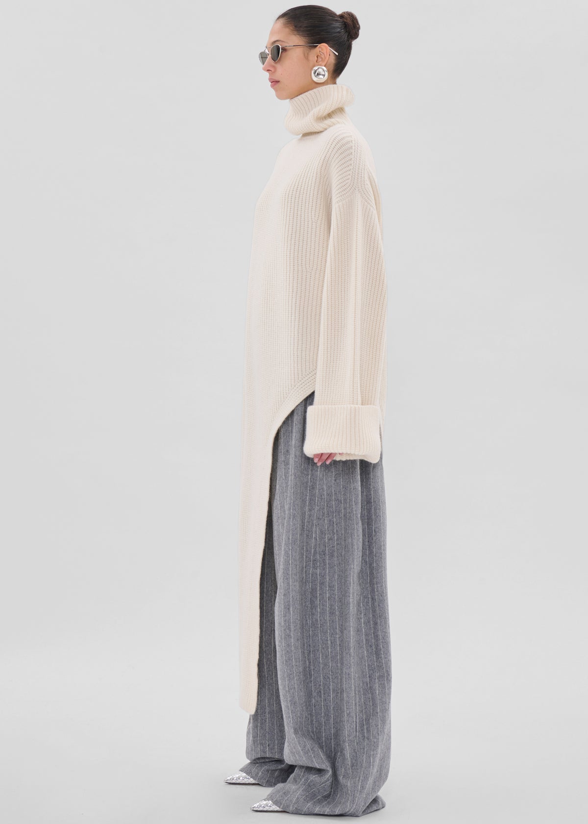TheLatest Edith Long Knitwear - Off White