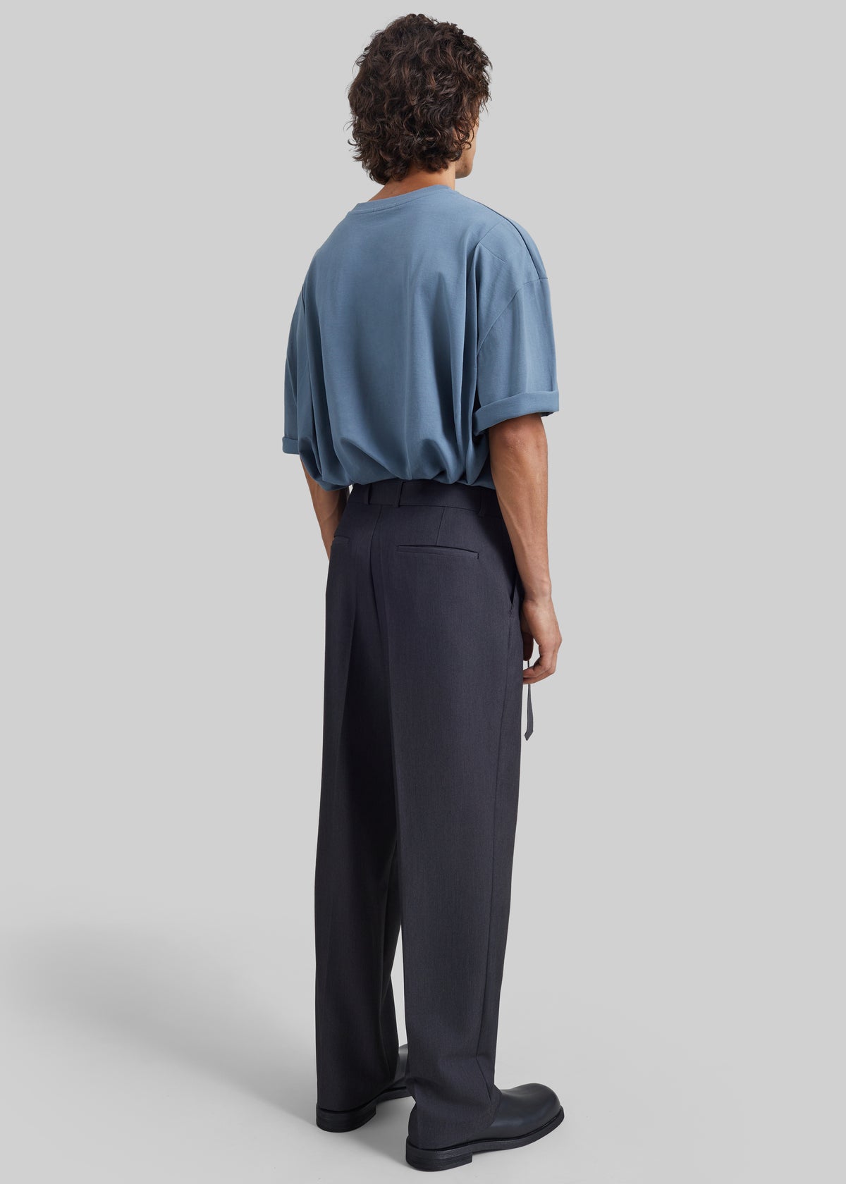 Theury Belted Trousers - Charcoal