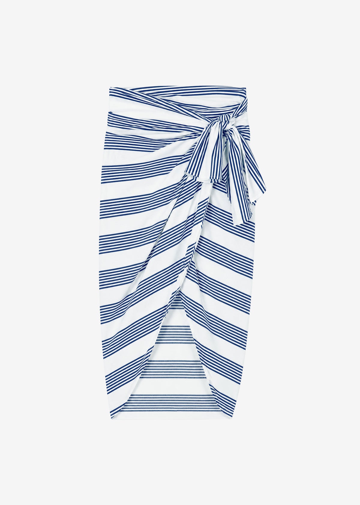 Thira Wrap Skirt - Navy/White Stripe - 8