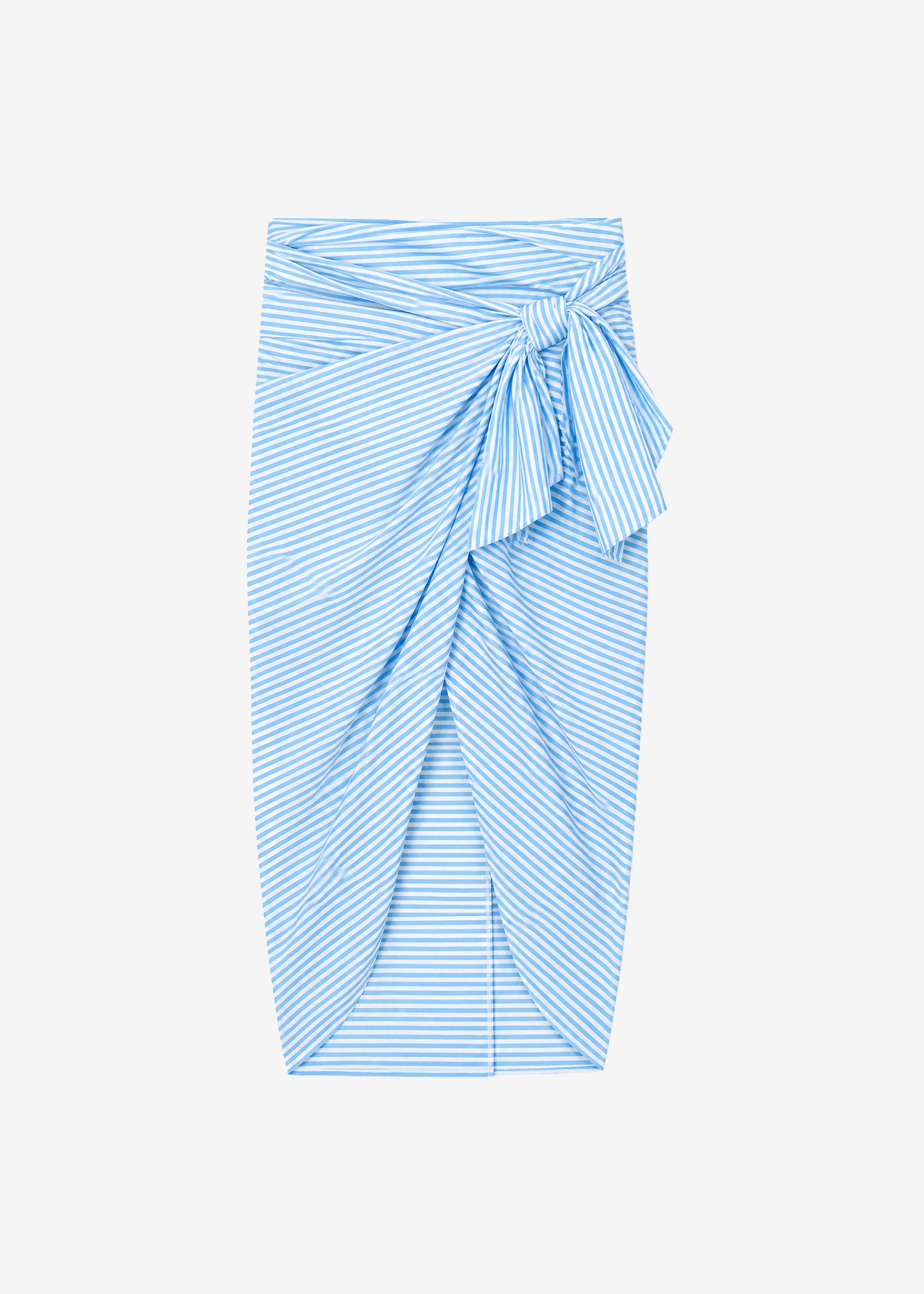 Thira Wrap Skirt - White/Light Blue - 7