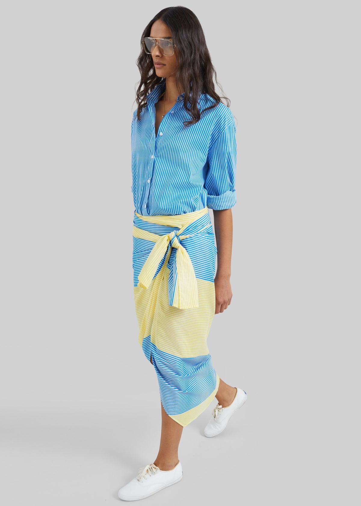 Thira Wrap Skirt - Yellow Stripe - 5