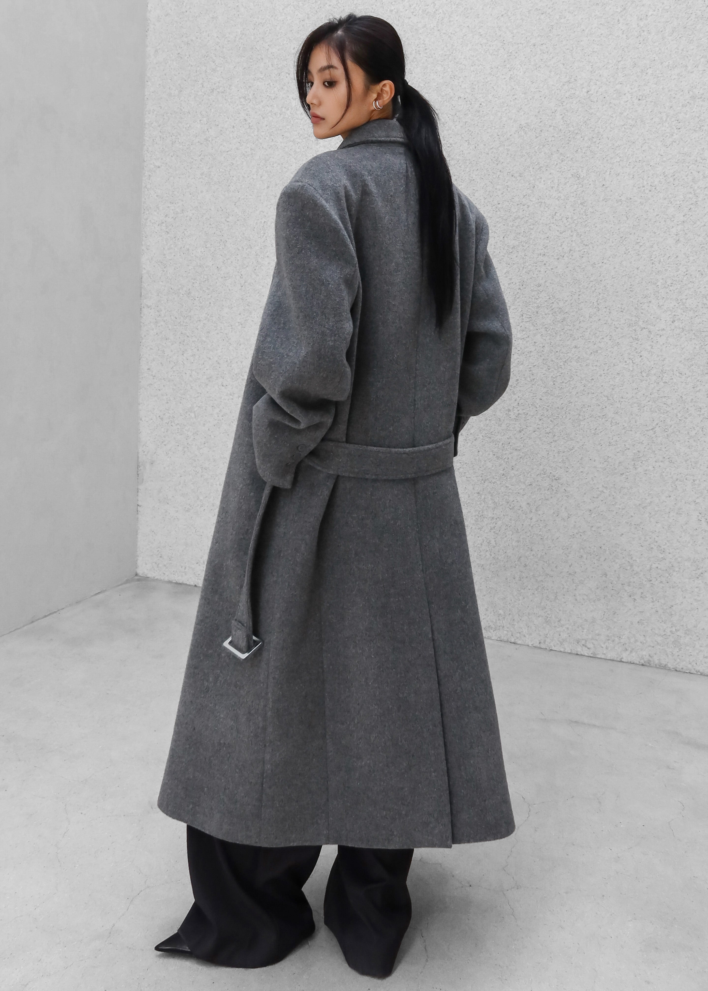 Ticino Wool Coat - Grey – The Frankie Shop