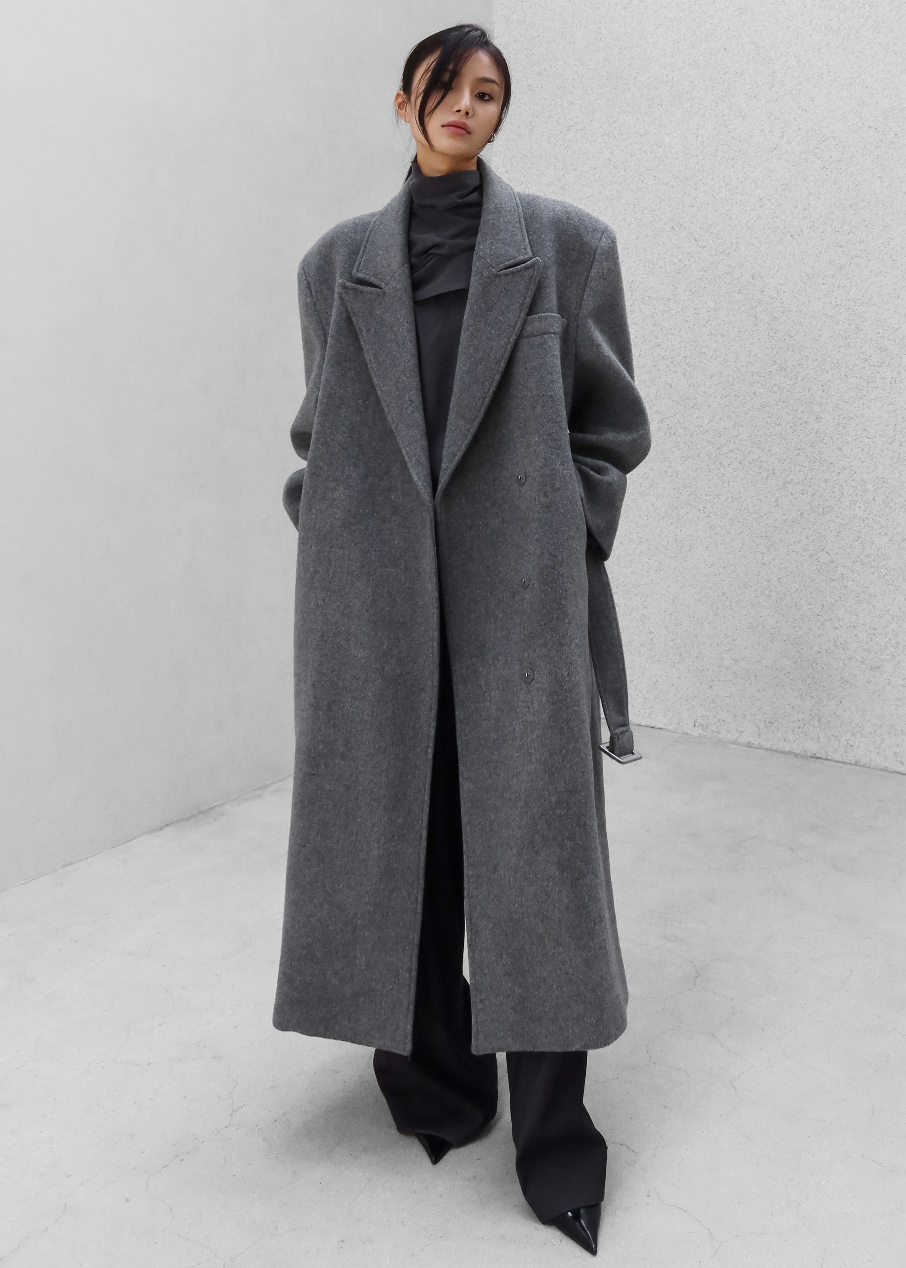 Ticino Wool Coat - Grey - 5