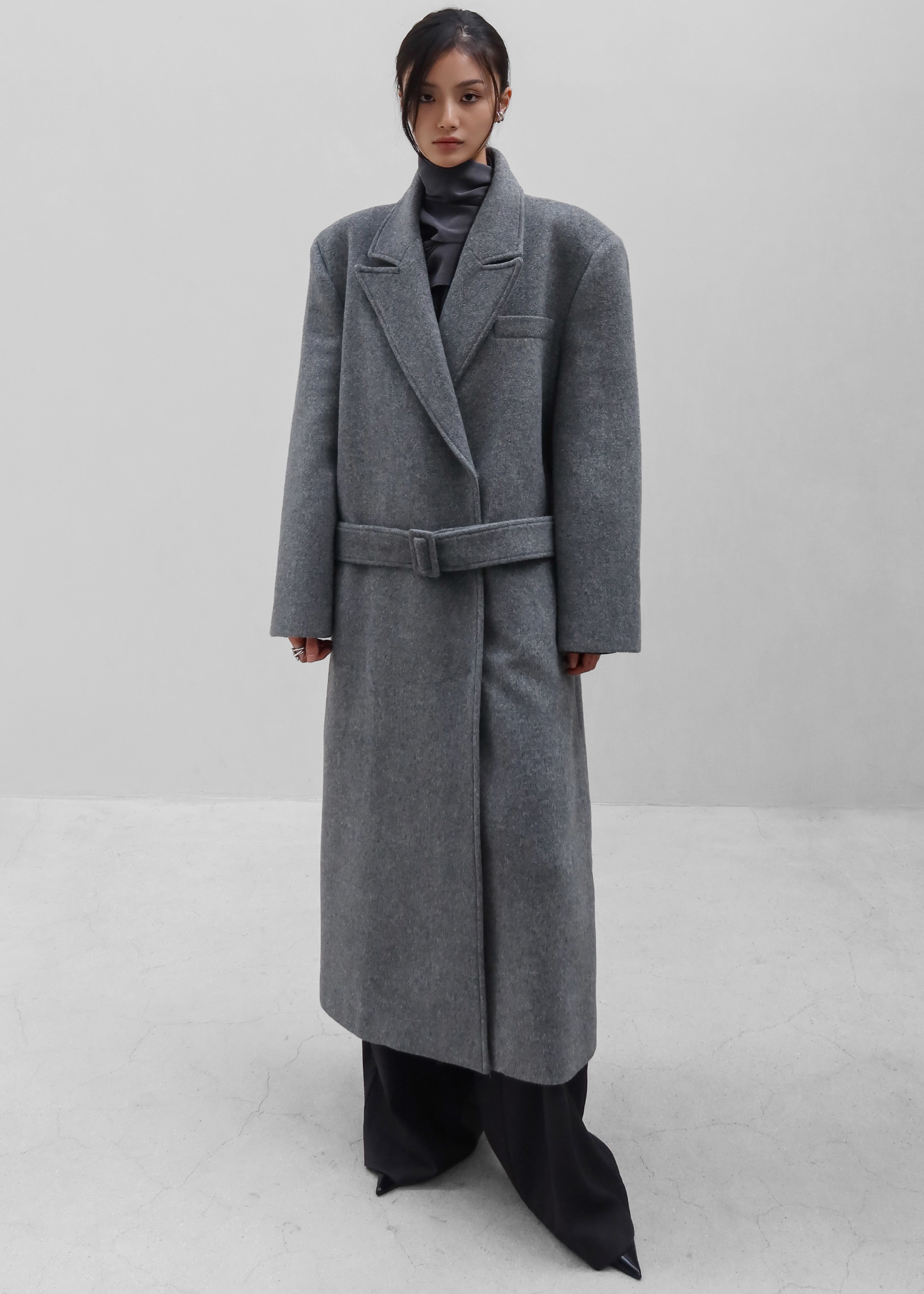 Ticino Wool Coat - Grey - 4