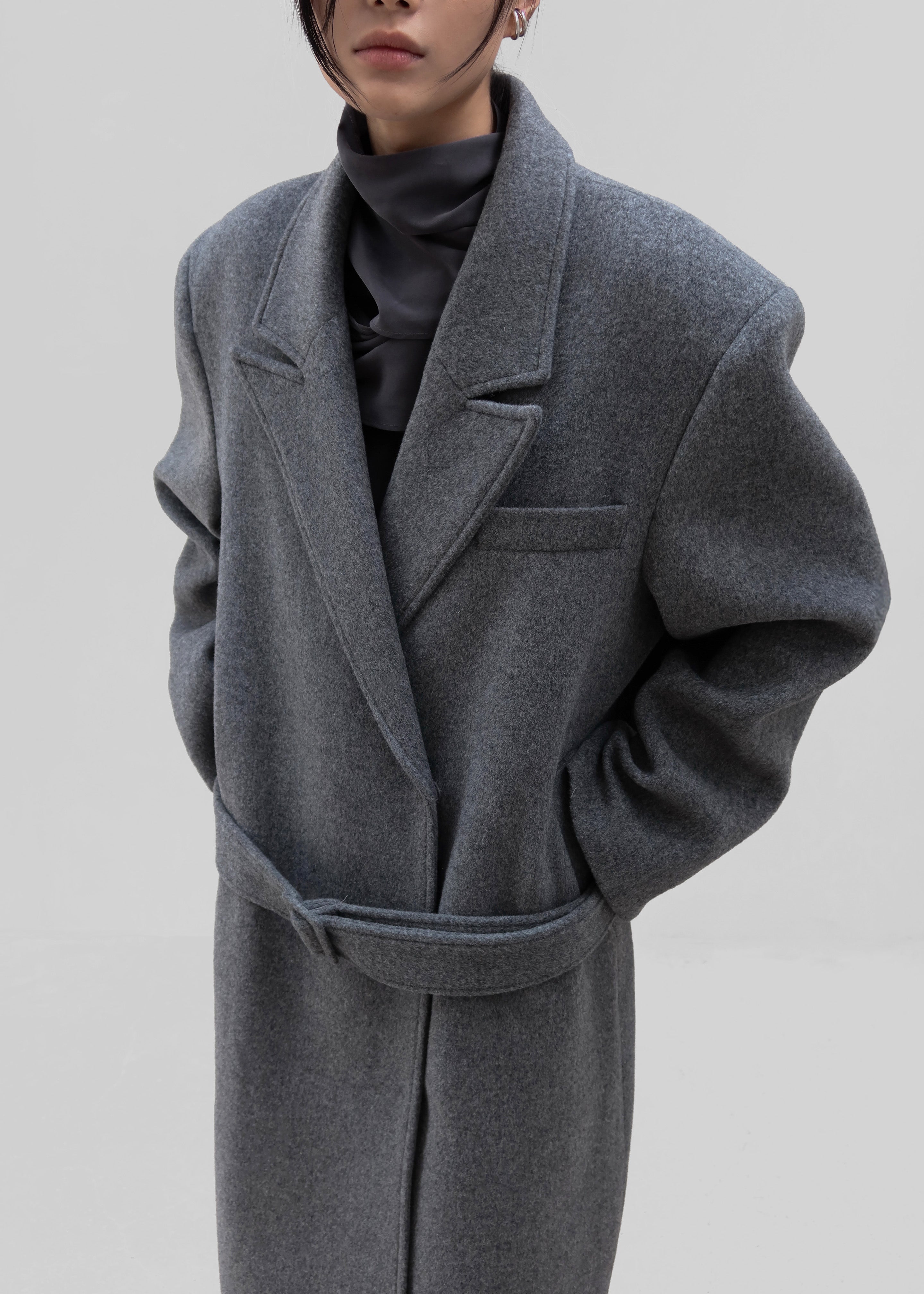 Ticino Wool Coat - Grey – The Frankie Shop