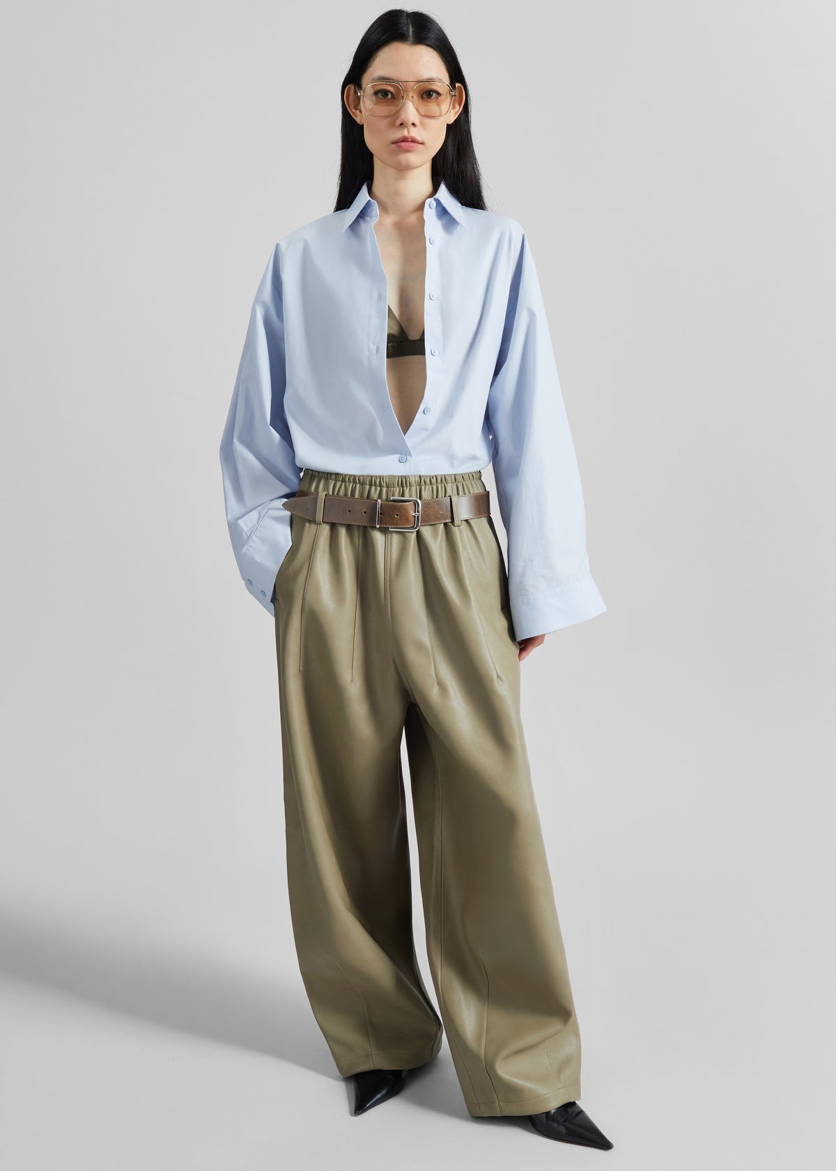 Tila Wide Sleeve Shirt - Light Blue - 4