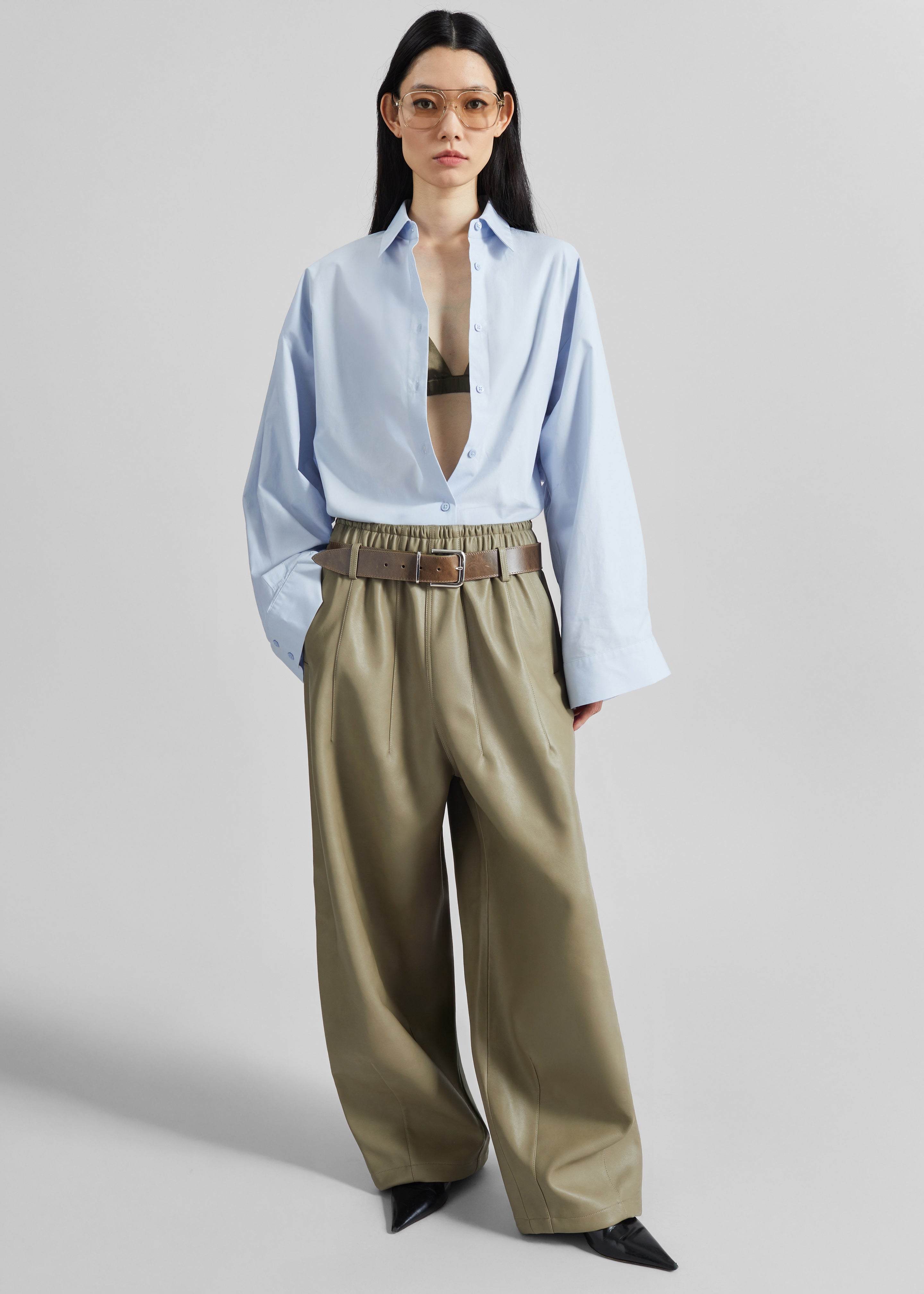 Tila Wide Sleeve Shirt - Light Blue - 4