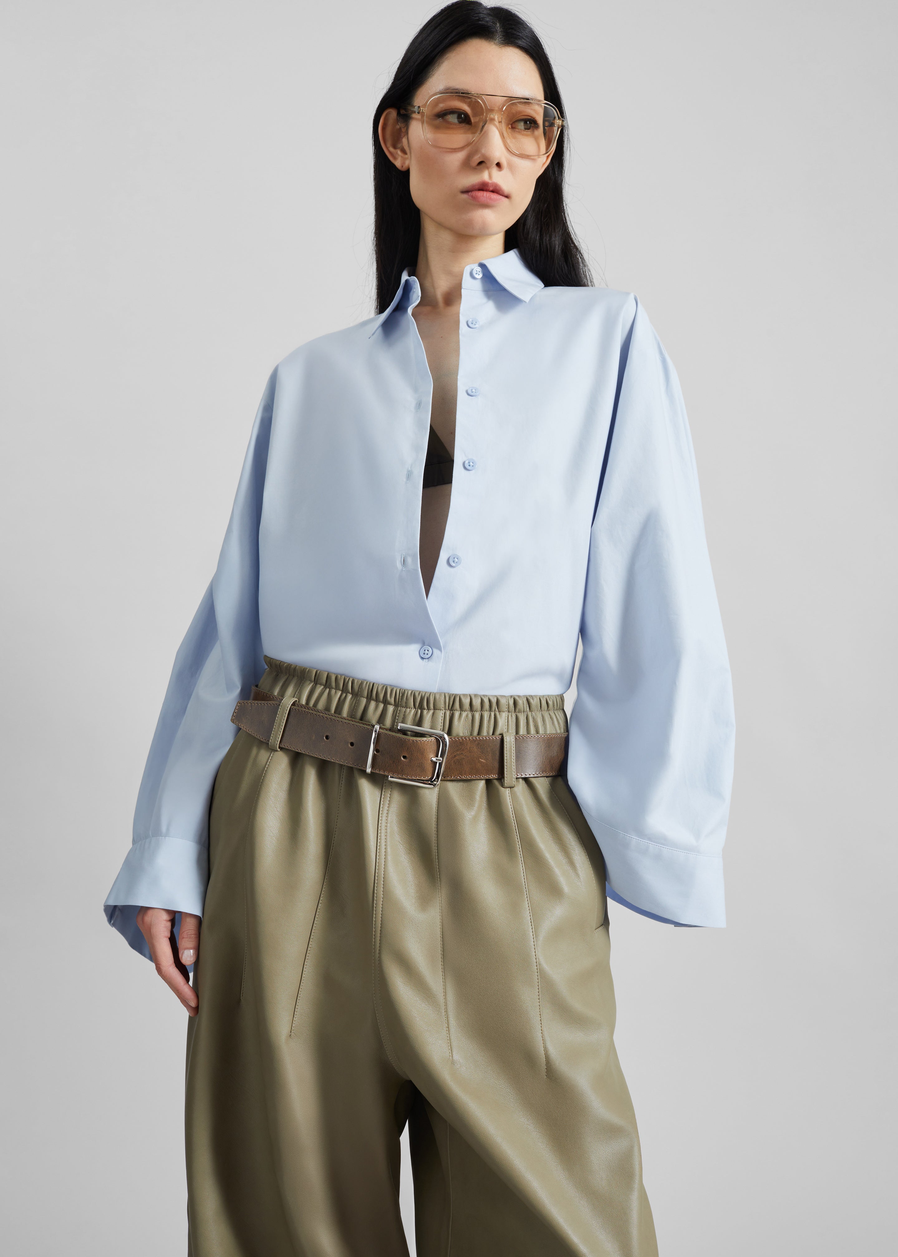 Tila Wide Sleeve Shirt - Light Blue - 7